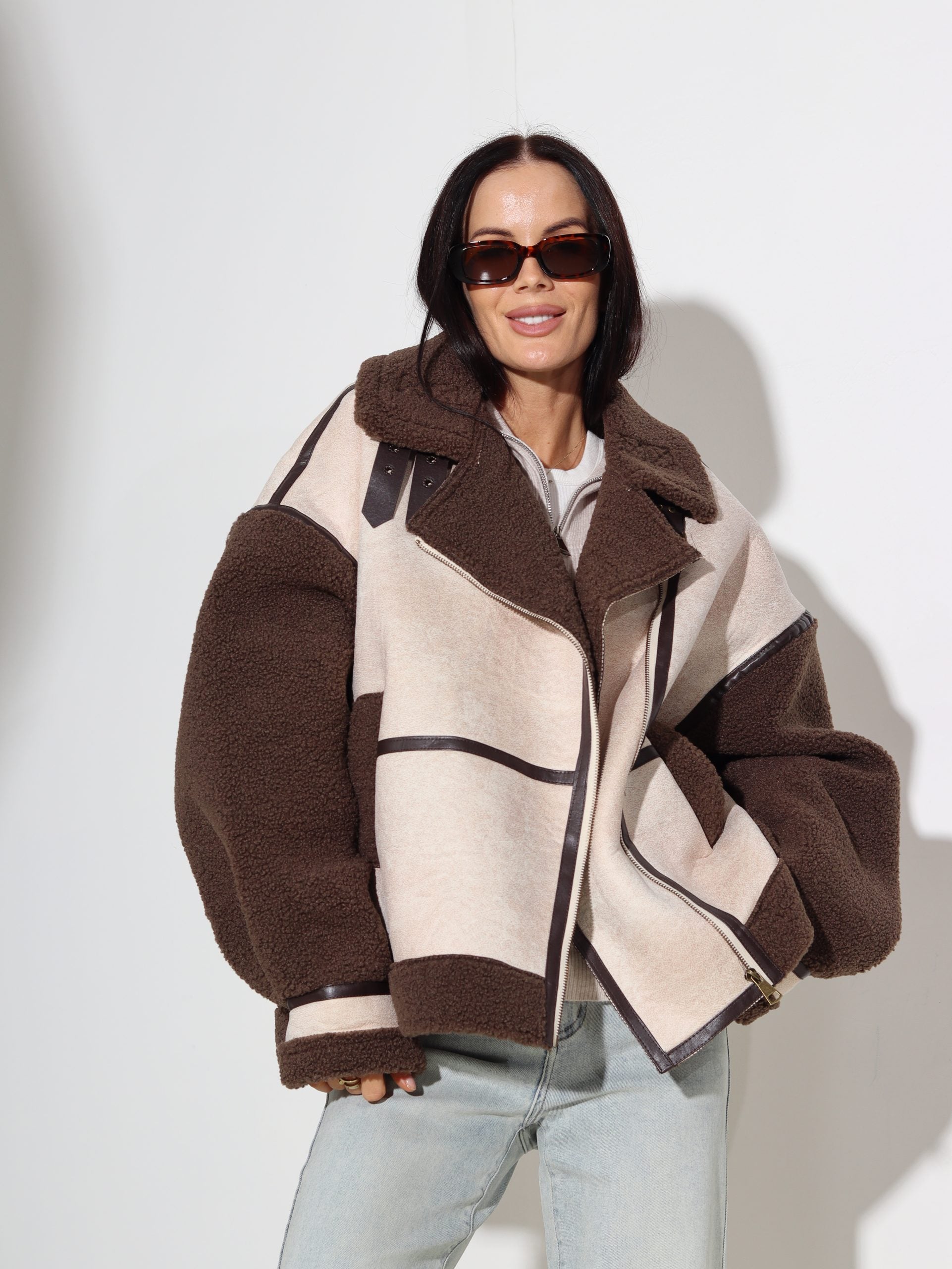 Bēša z/ā virsjaka ar būnu m/aitādas apvienojumu- 16453