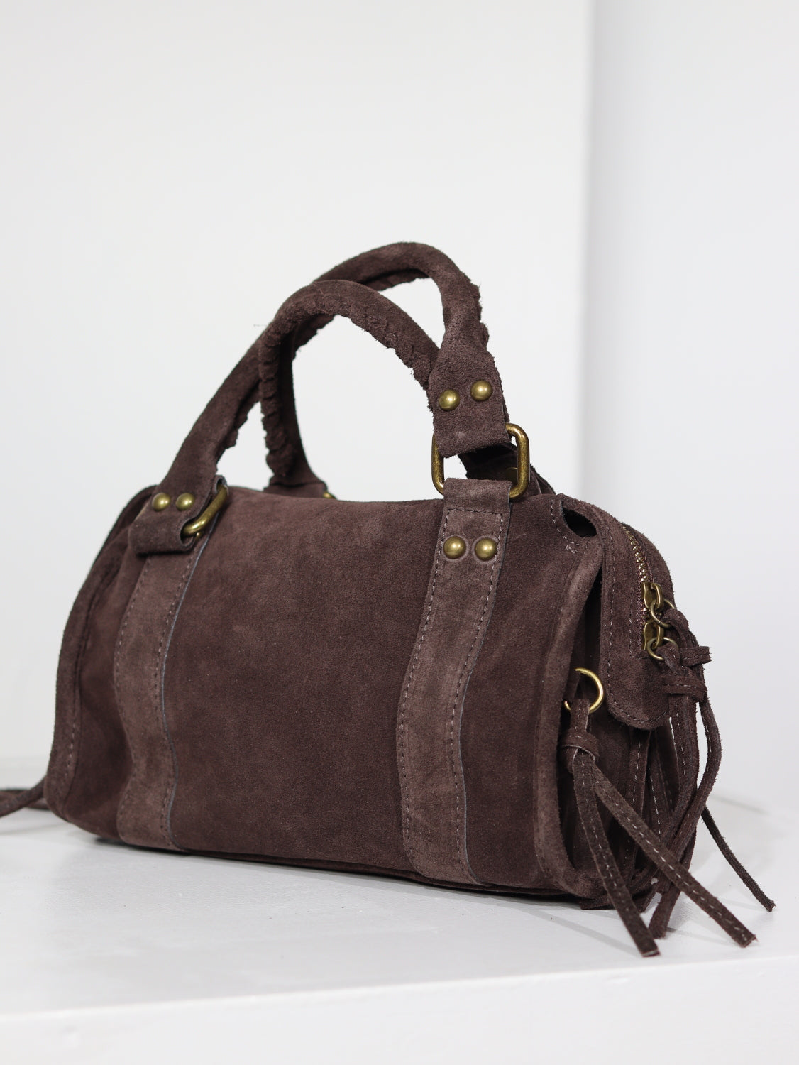 Tumši brūna zamšādas "Vingate" soma - 15051