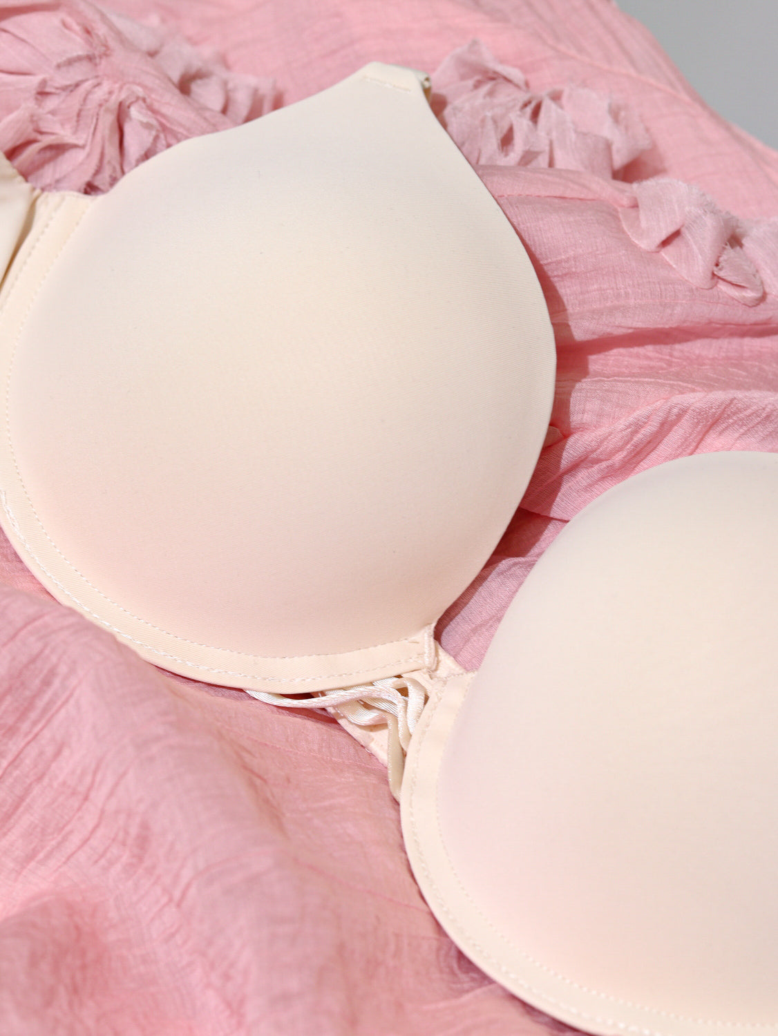 Bēšs dubult'push up' krūšturis - 14537