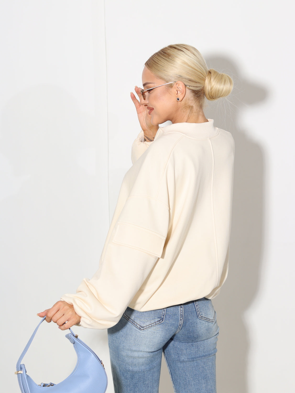 Bēša auduma bomber tipa virsjaka - 14543