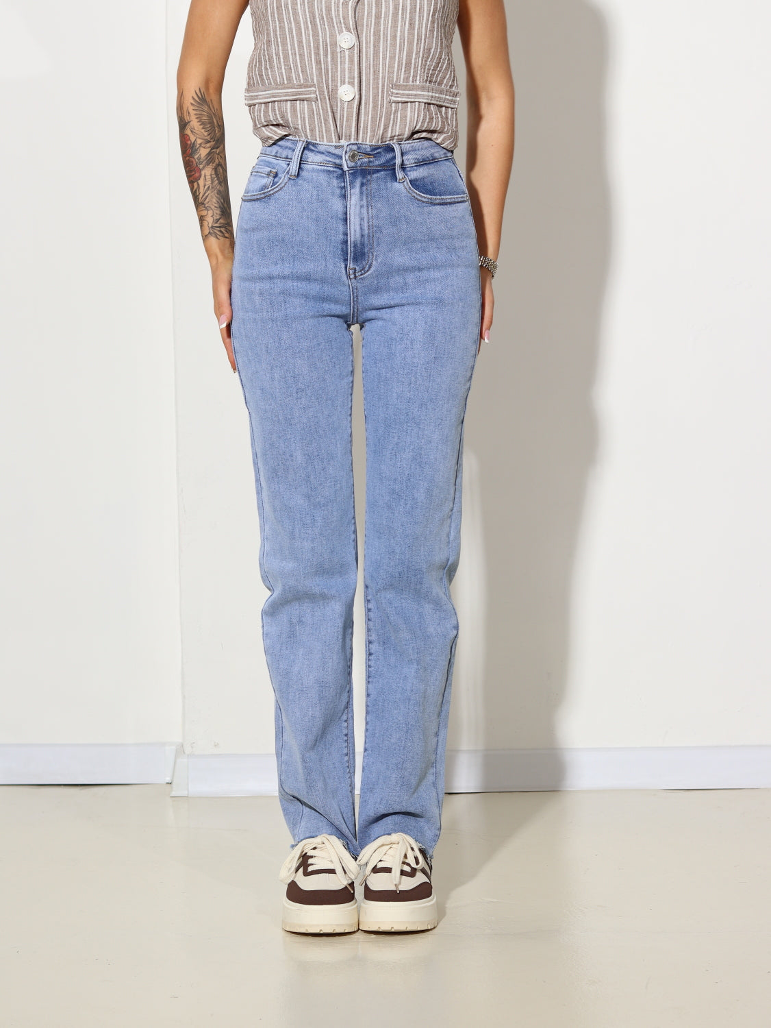 Zilas "Straight strech" džinsu bikses- 14550