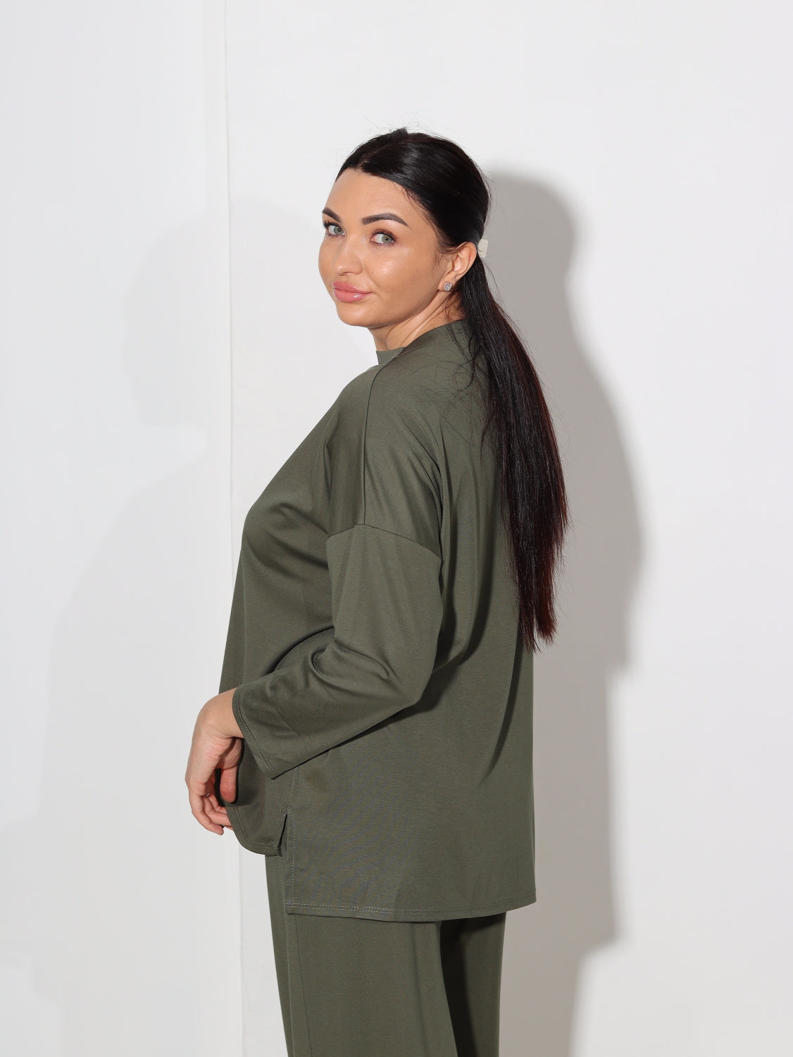 Zaļš tops oversize - 14047