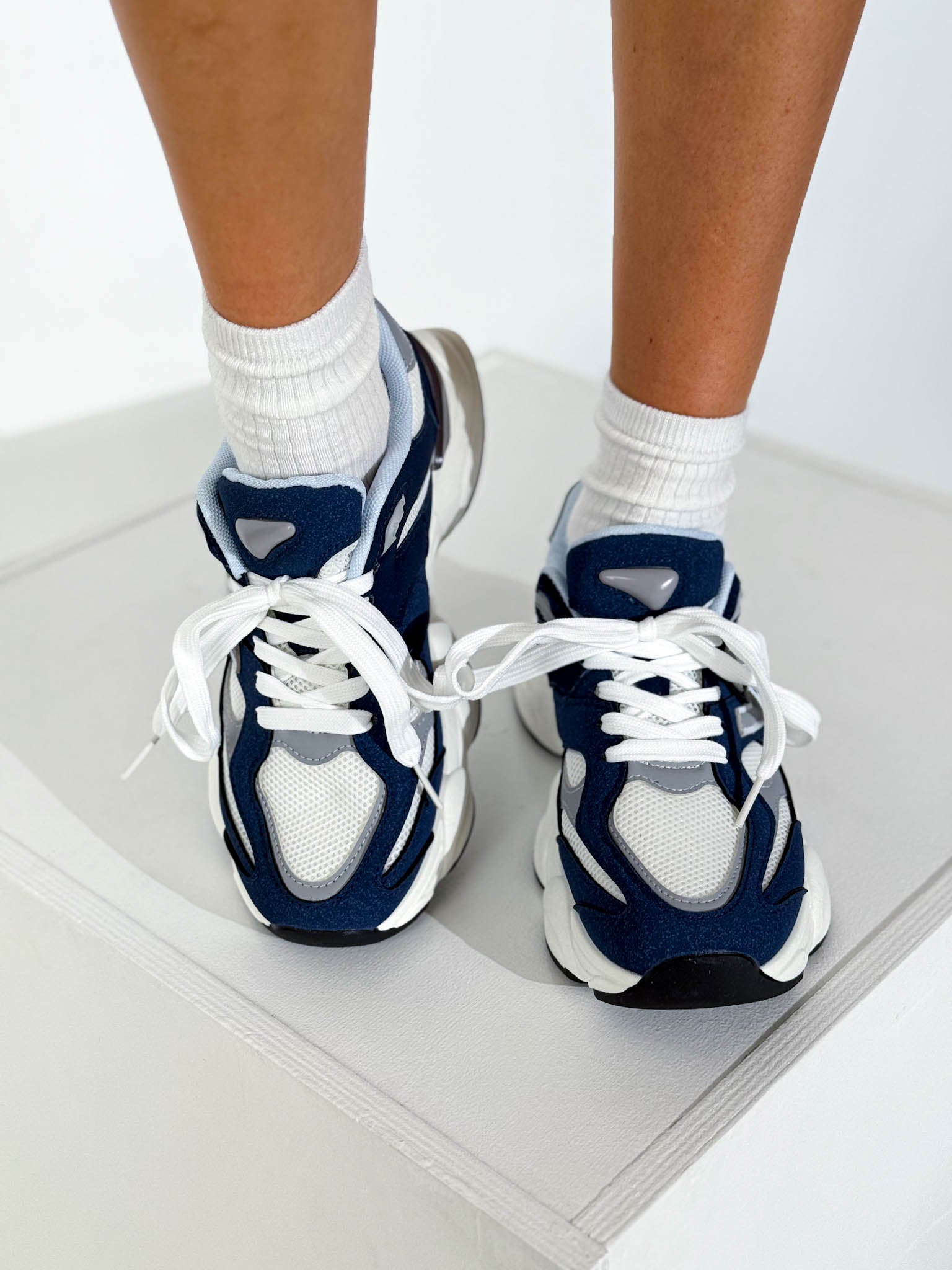 Zili ar baltu zoli, sportiska stila apavi 'N' - 16047