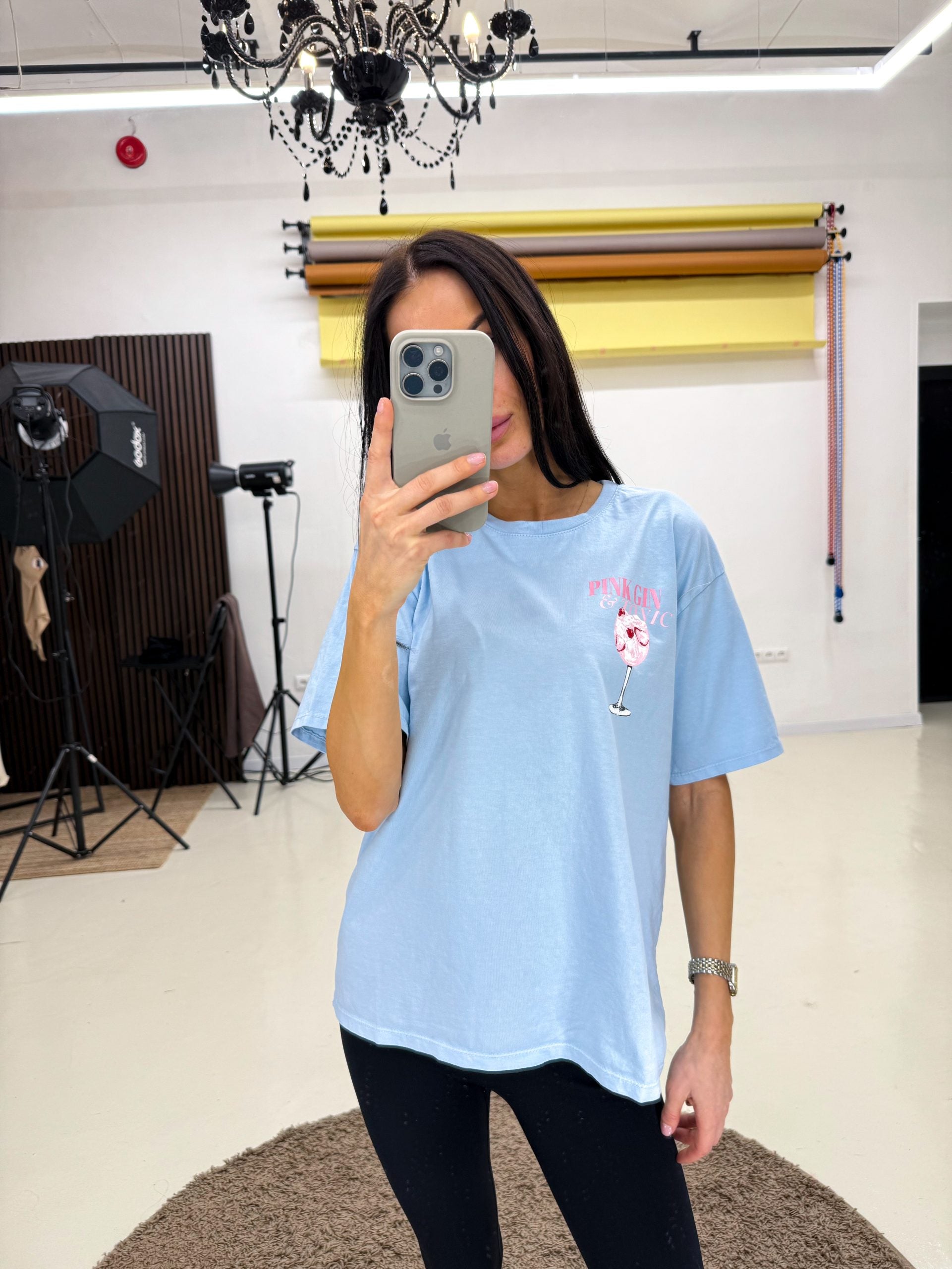 Zils tops ''Pink Gin&Tonik" - 14562