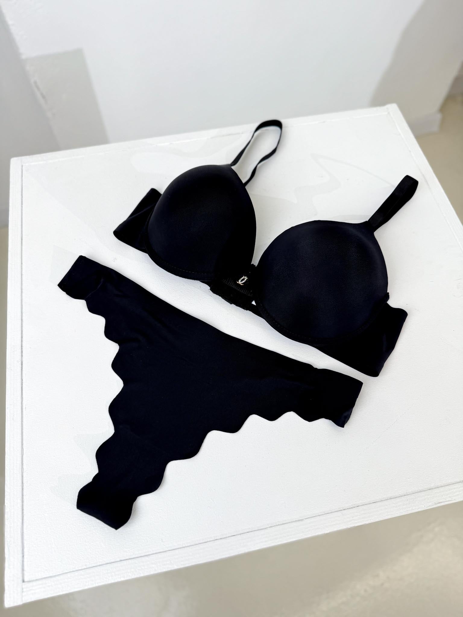 Melns 'Fei' 2daļīgs veļas komplekts - 16101