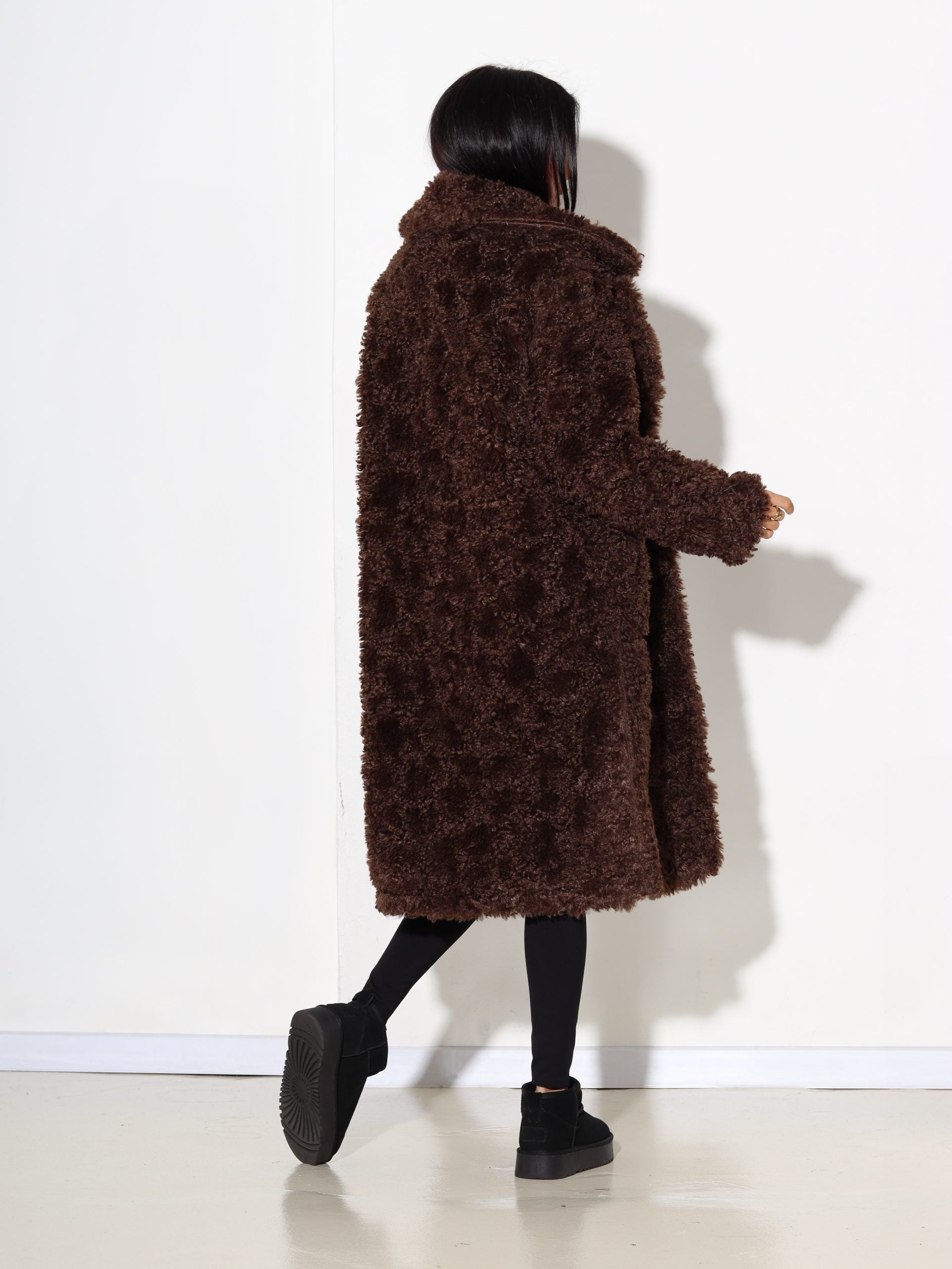 T.brūna midi garuma divpusējs mētelis "Čirka" - 17180