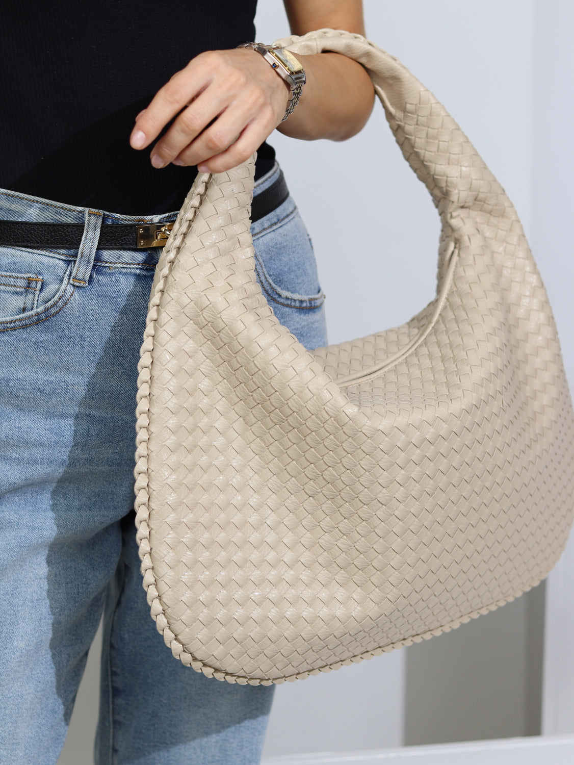 Bēša, m/ā, pītas virsmas soma - 15189