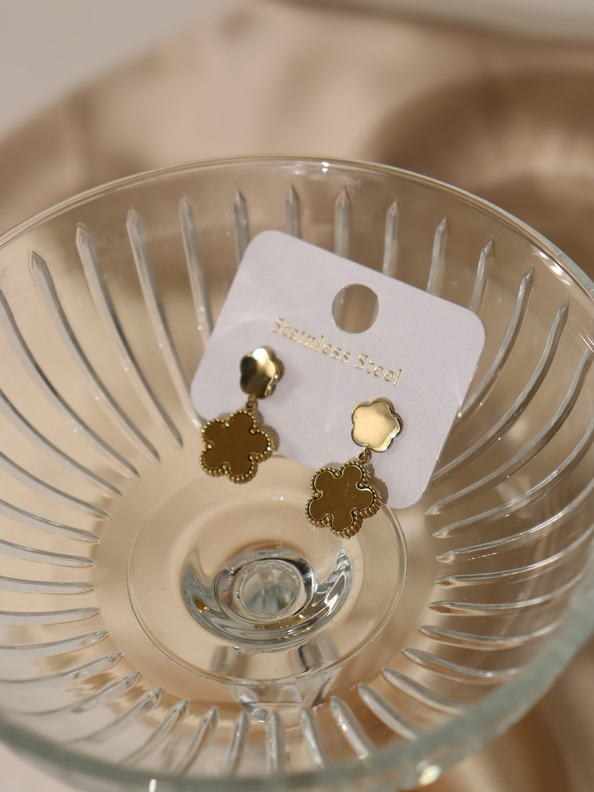 Zelta krāsas auskari "2in1" - 17161