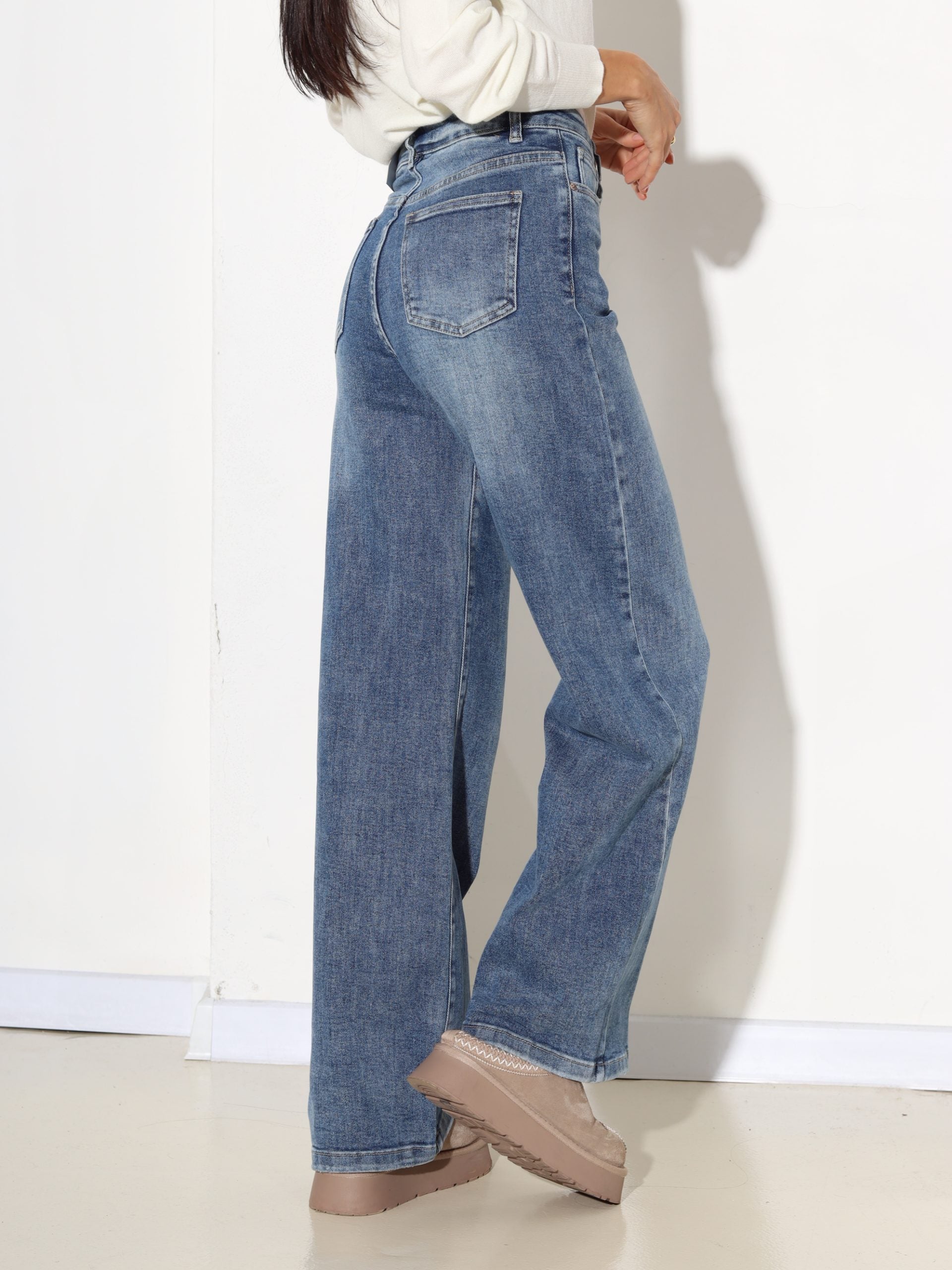 Zilas džinsa bikses 'Full length' modelis (Laulia) - 17224