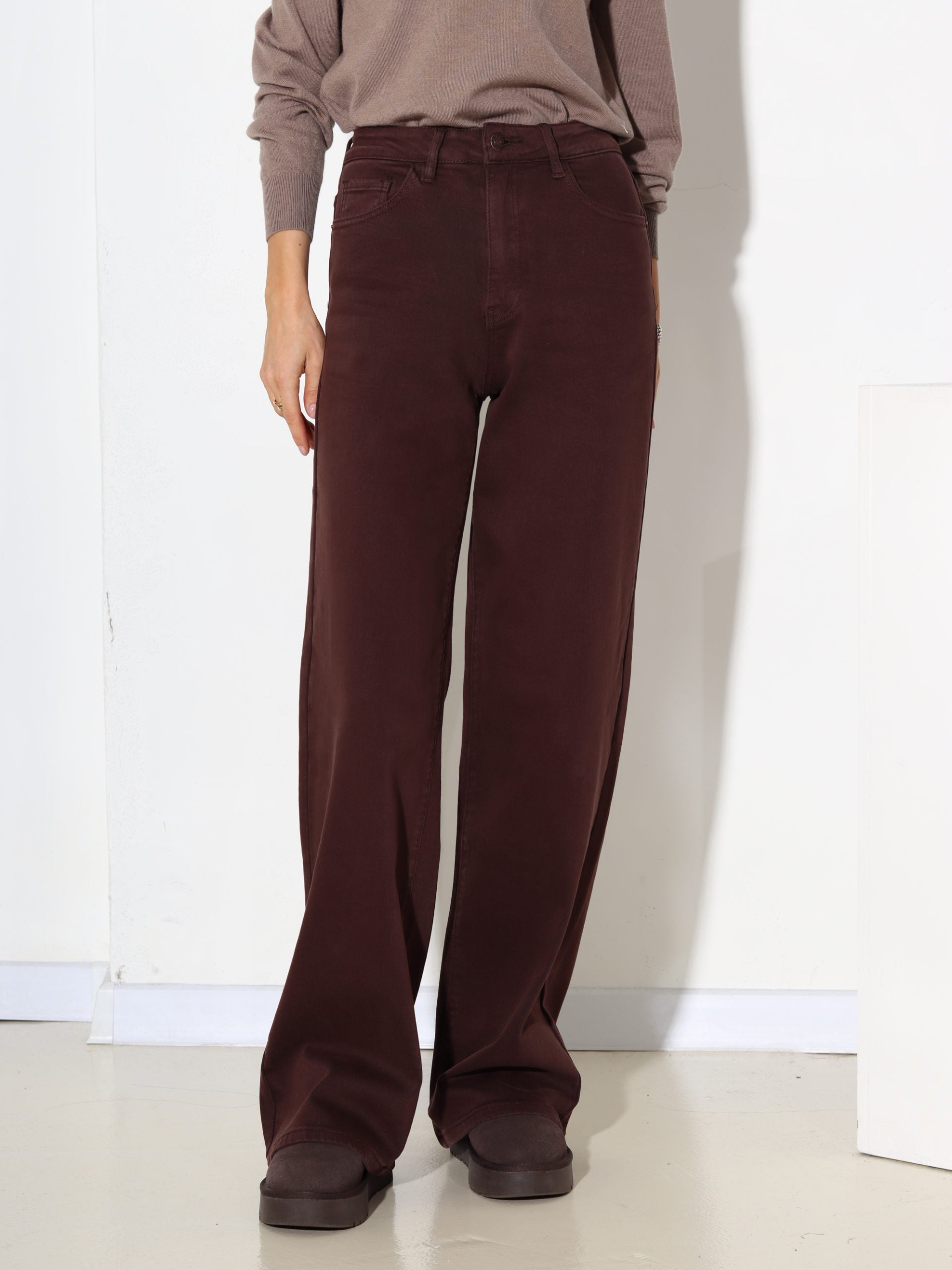 Brūnas džinsa bikses 'Full length' modelis (Laulia) - 17225