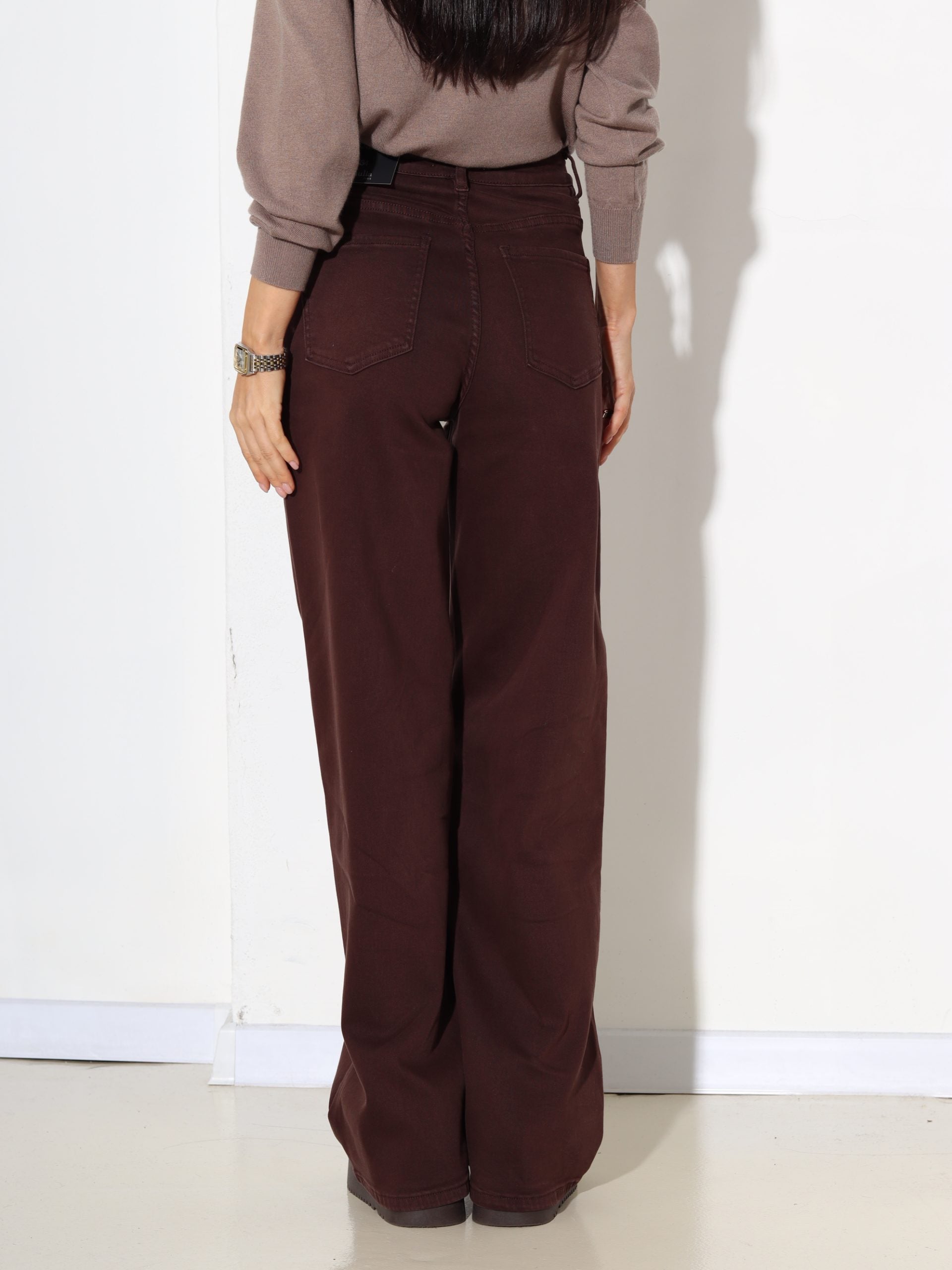 Brūnas džinsa bikses 'Full length' modelis (Laulia) - 17225