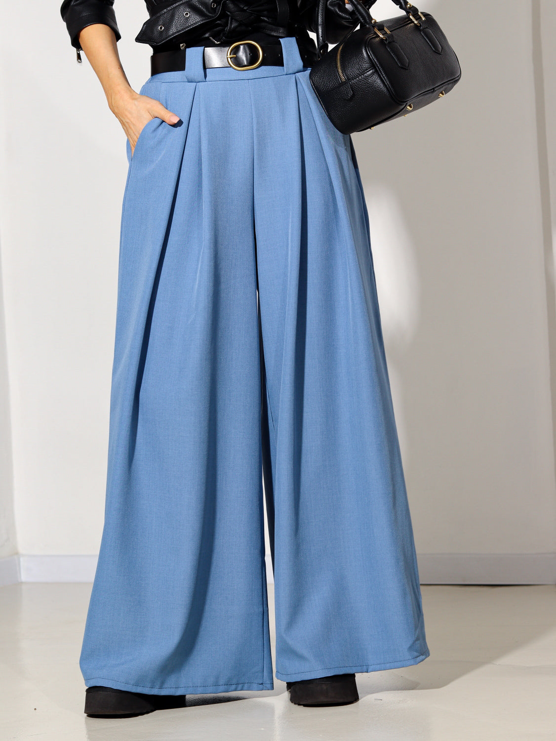 T.zilas, klasiskas max platstaru bikses - 14143