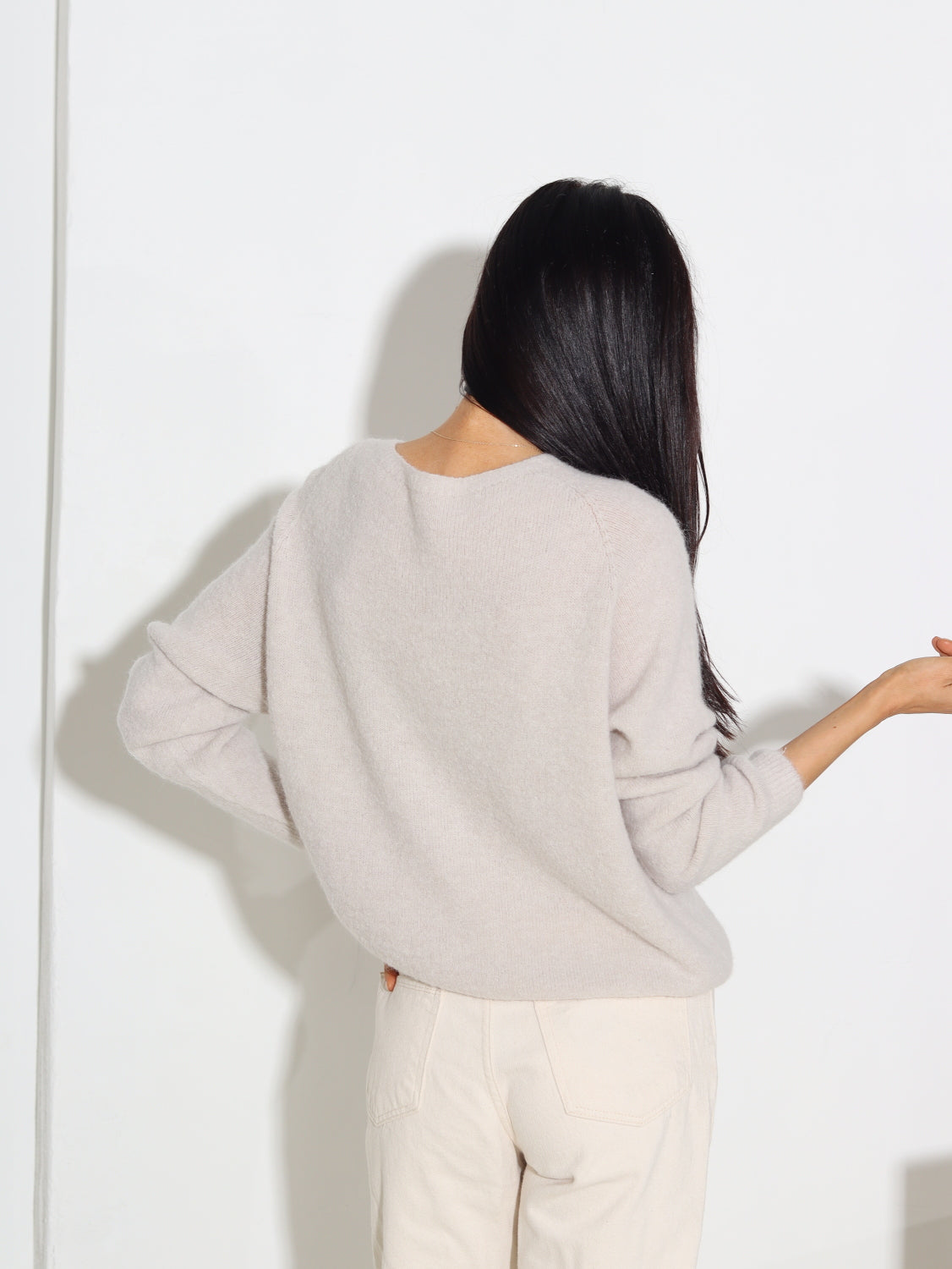 Bēša alpakas jaka ar podziņām - 15361