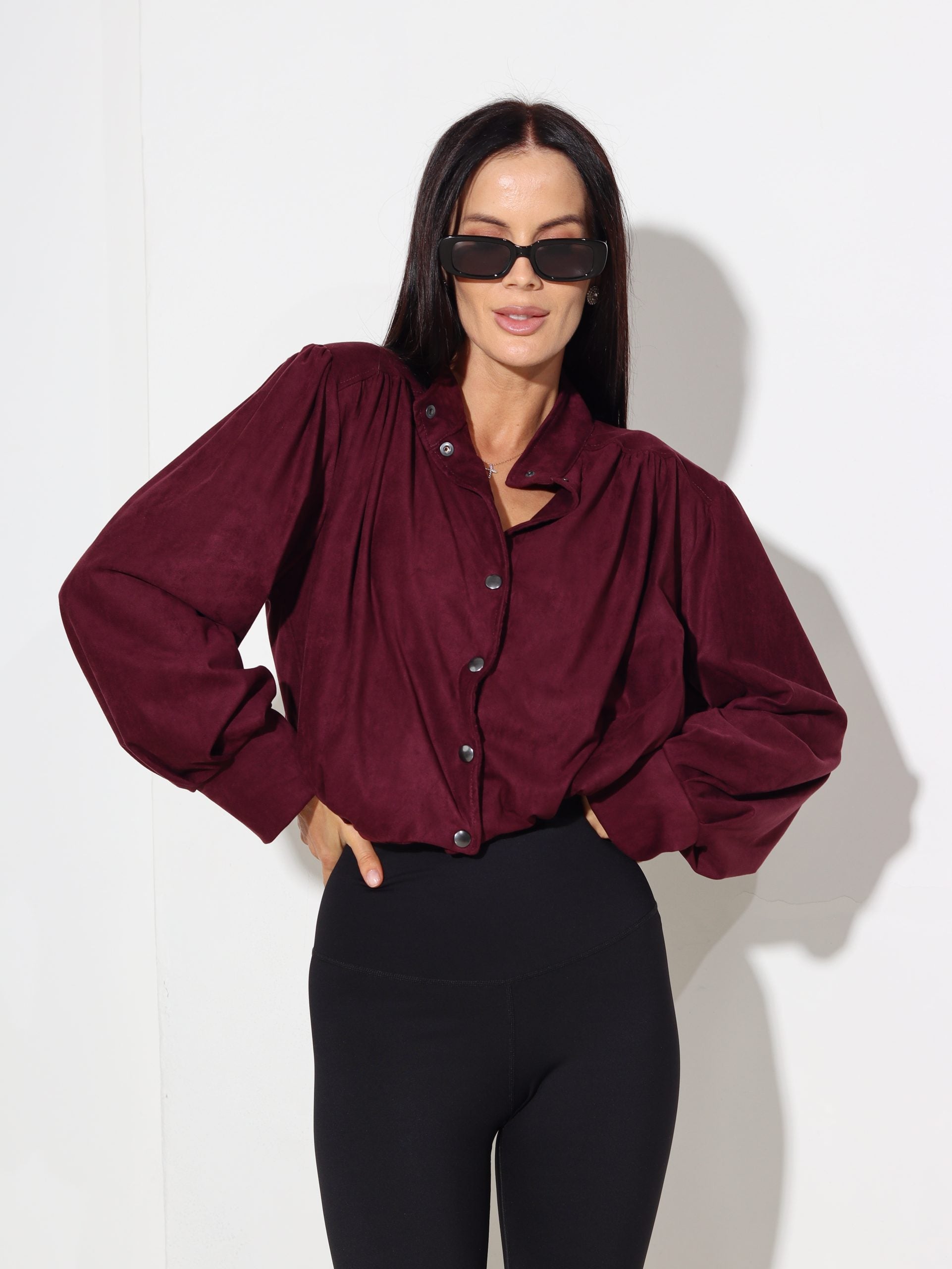 T.violeta zamša auduma bomber tipa virsjaka - 16295