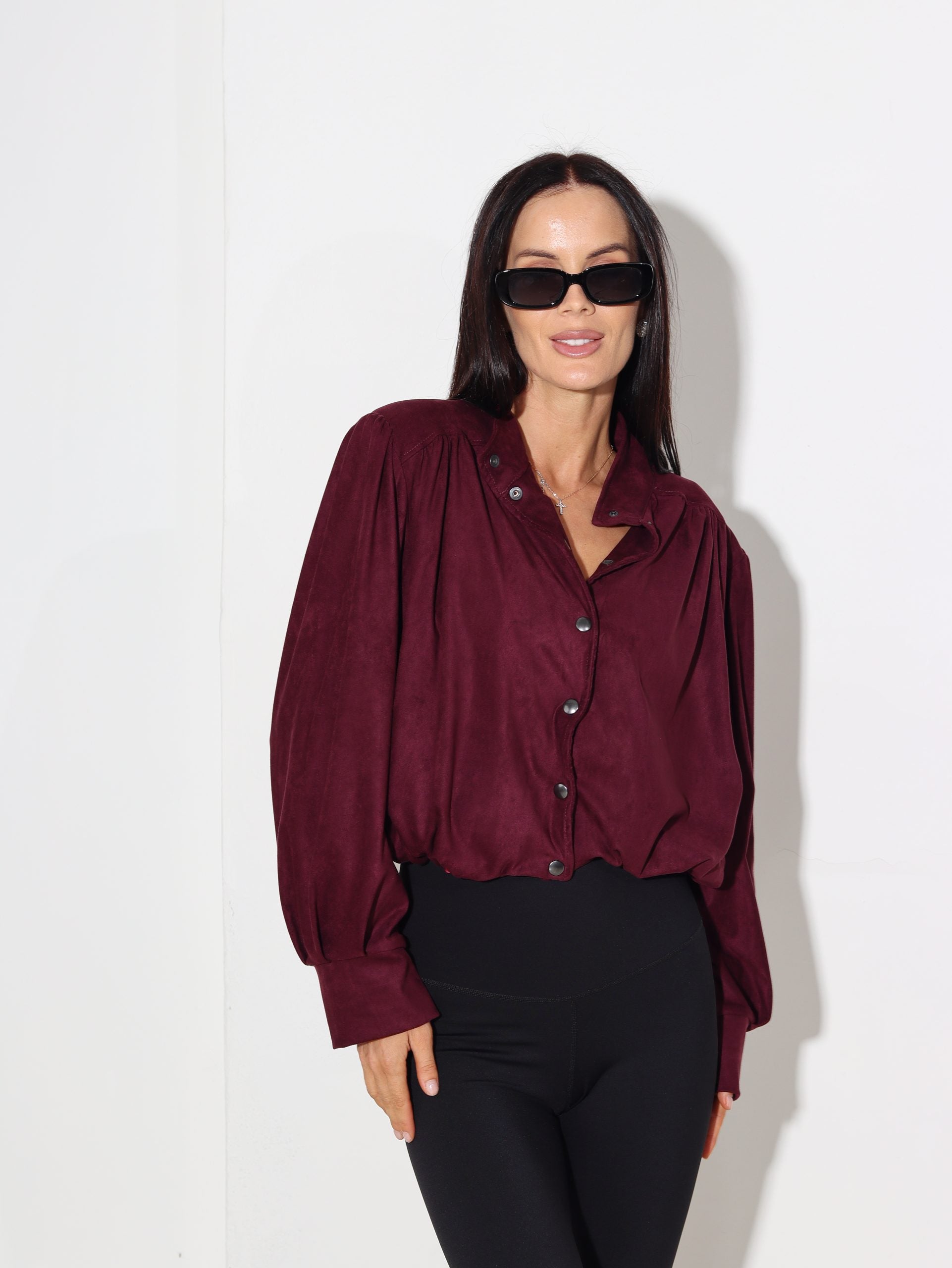 T.violeta zamša auduma bomber tipa virsjaka - 16295