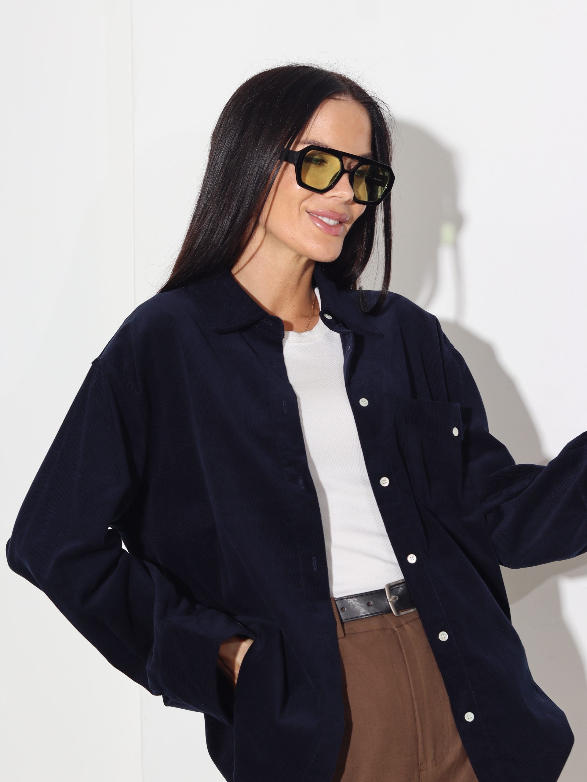 Zils velveta krekls - 15866