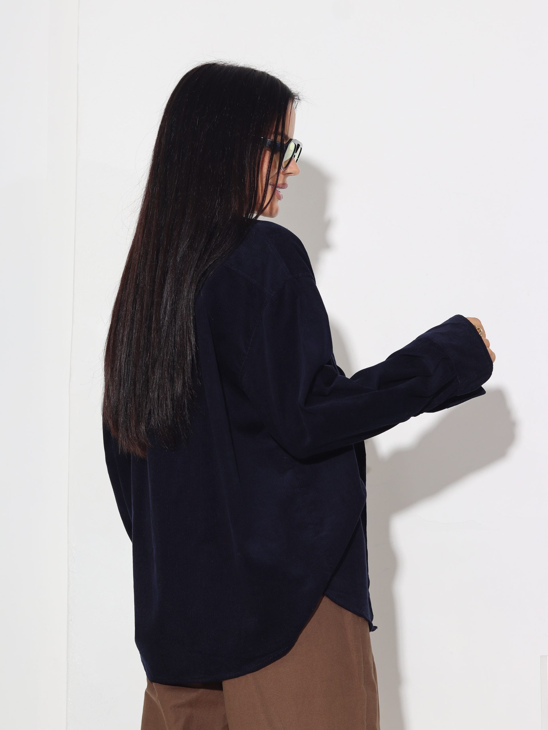 Zils velveta krekls - 15866