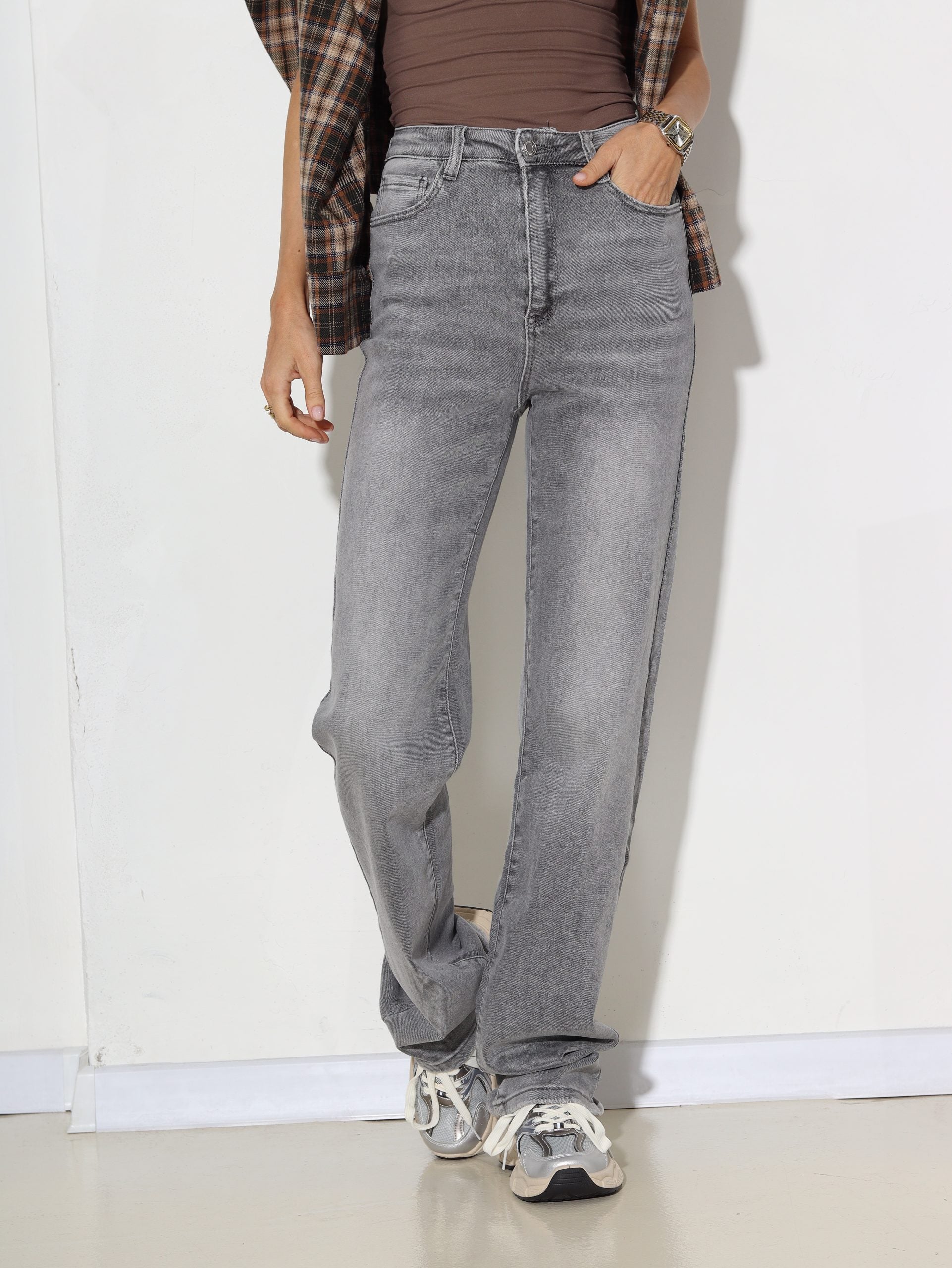 G.pelēkas "Extra long" džinsa bikses Laulia - 16250