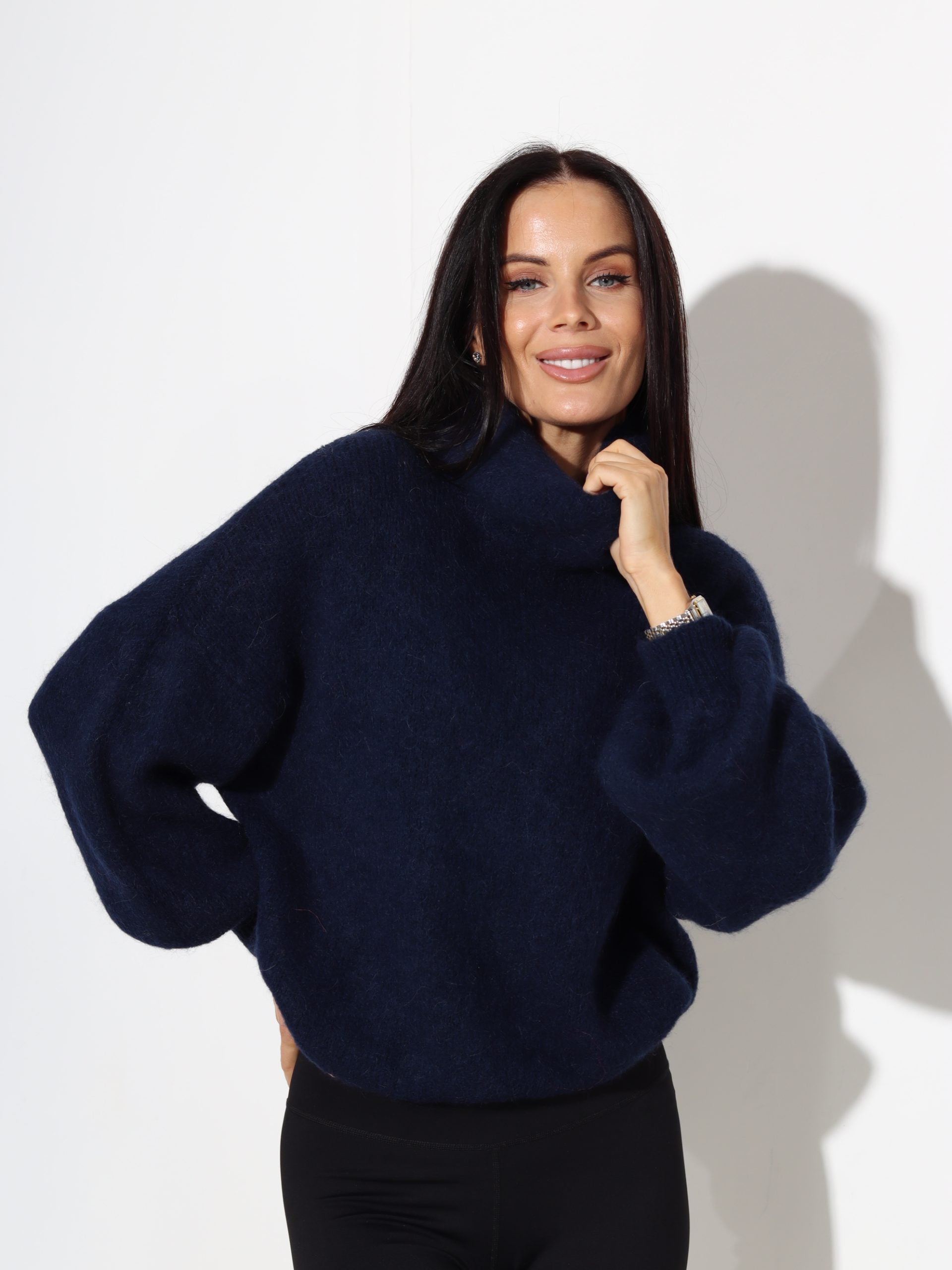 T.zils alpakas džemperis ar dubultu atloku - 17701