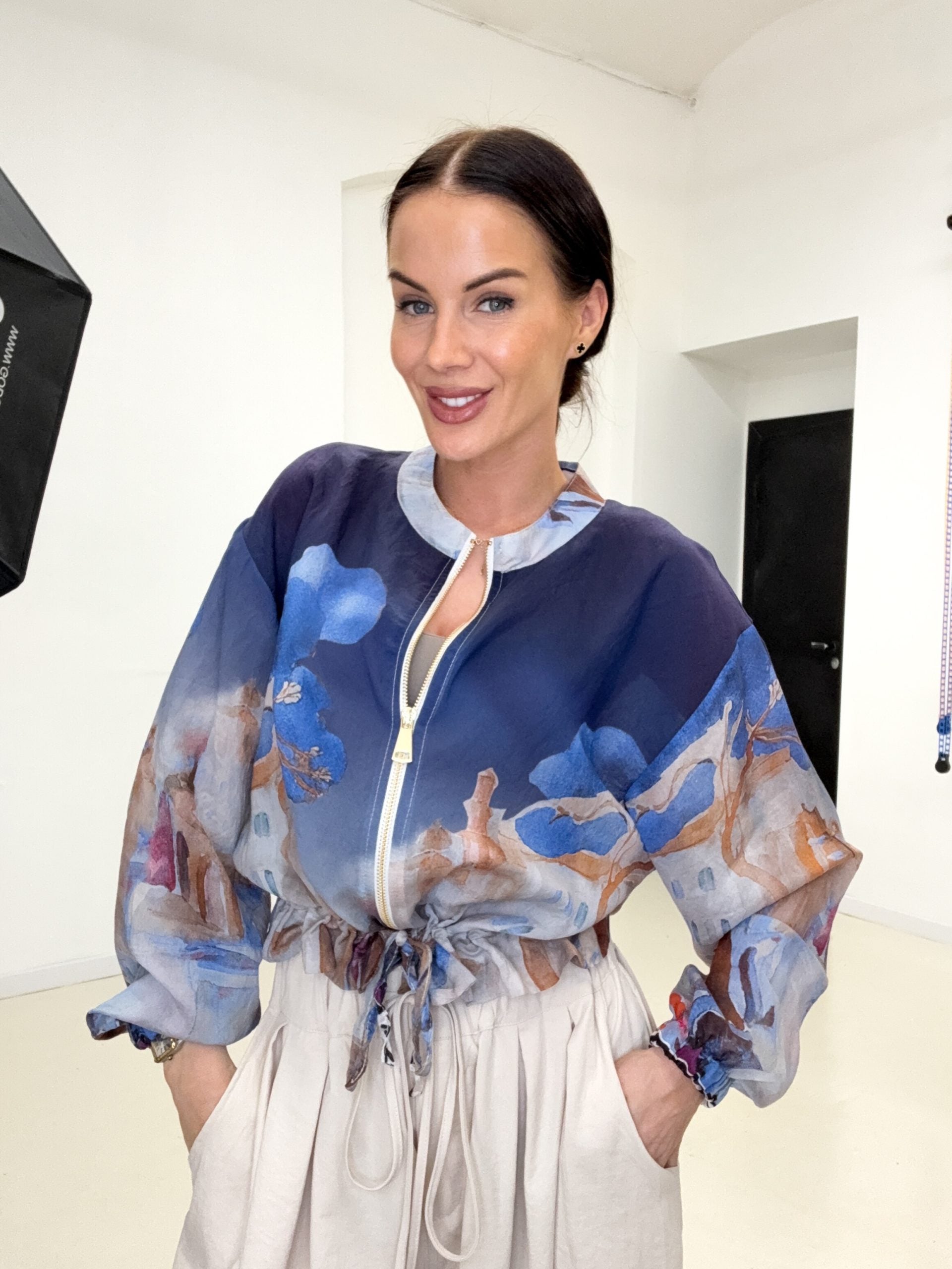 T.zila plānas viskozes jaciņa ar zīmējumu - 14702