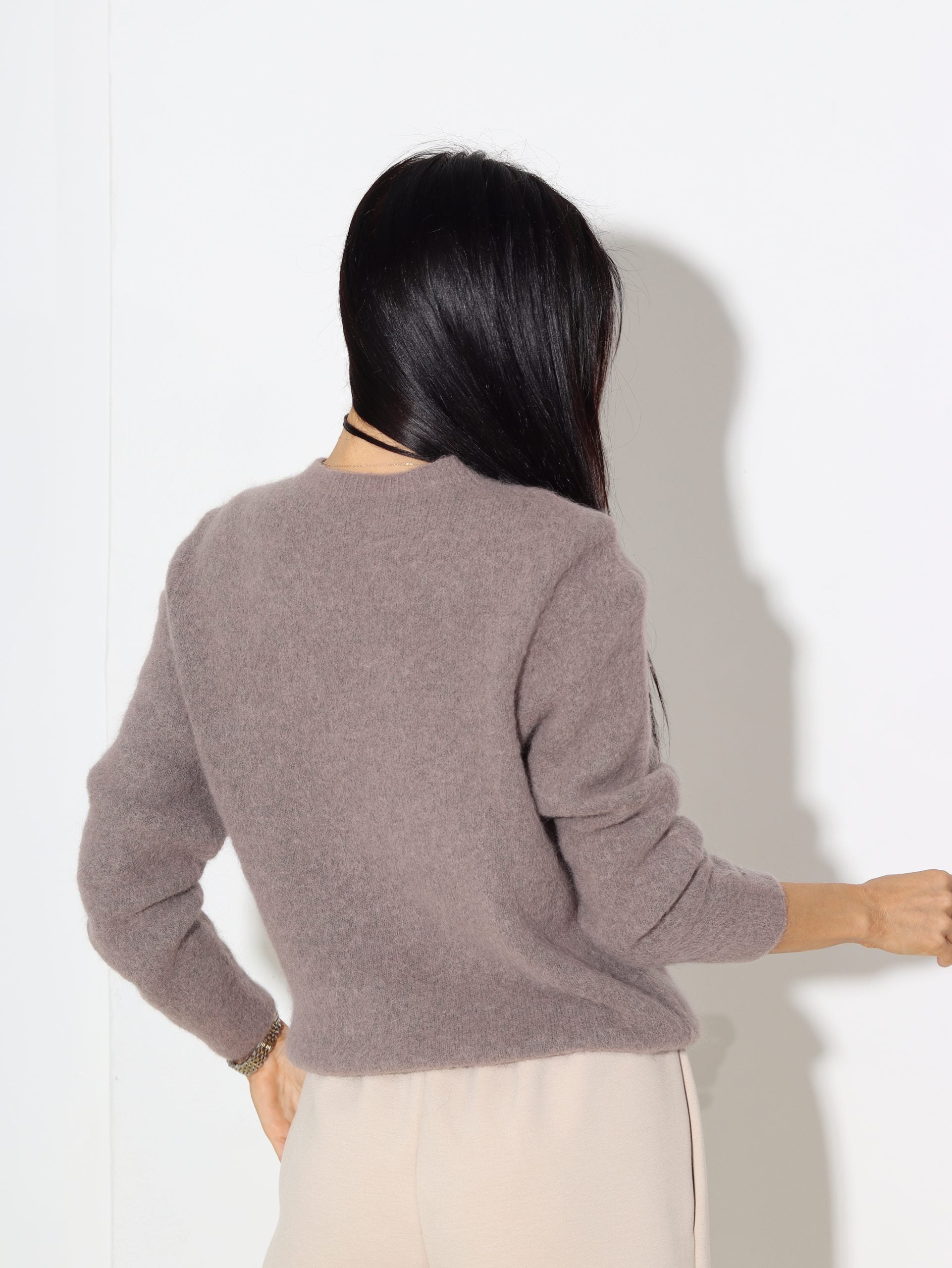 Taupes tonī alpakas džemperis 'Basic' - 16957