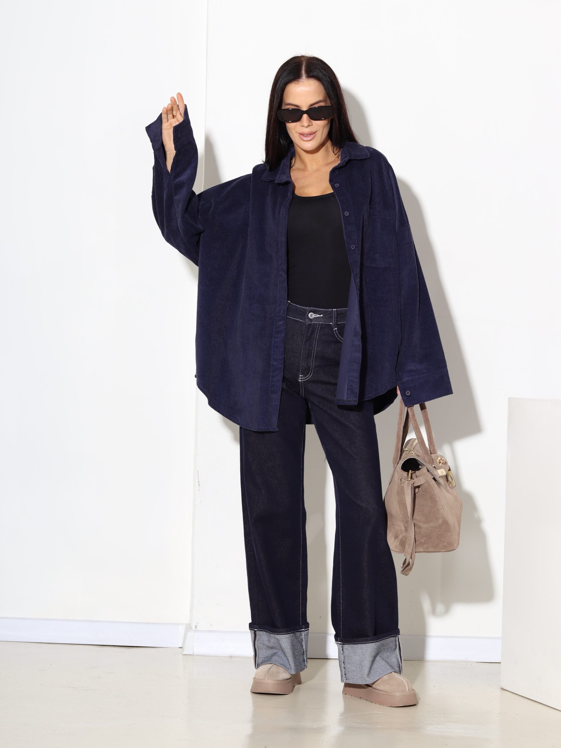 Zils velveta krekls - 17343