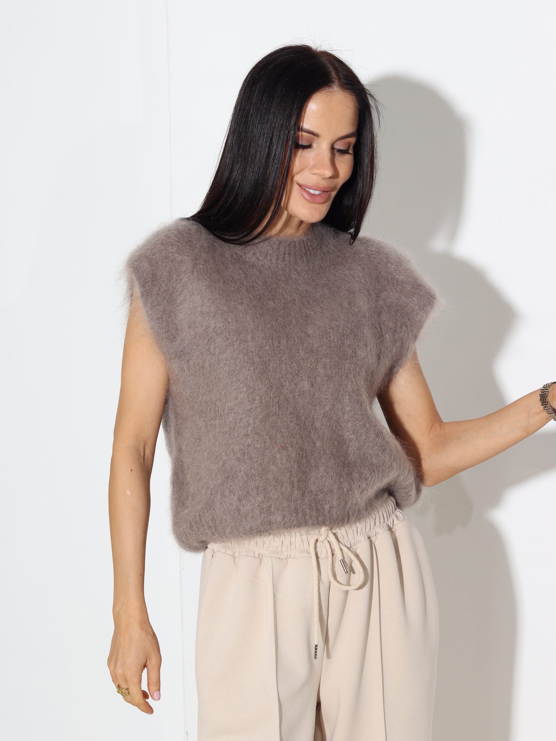 Taupes tonī mohēras veste - 16950