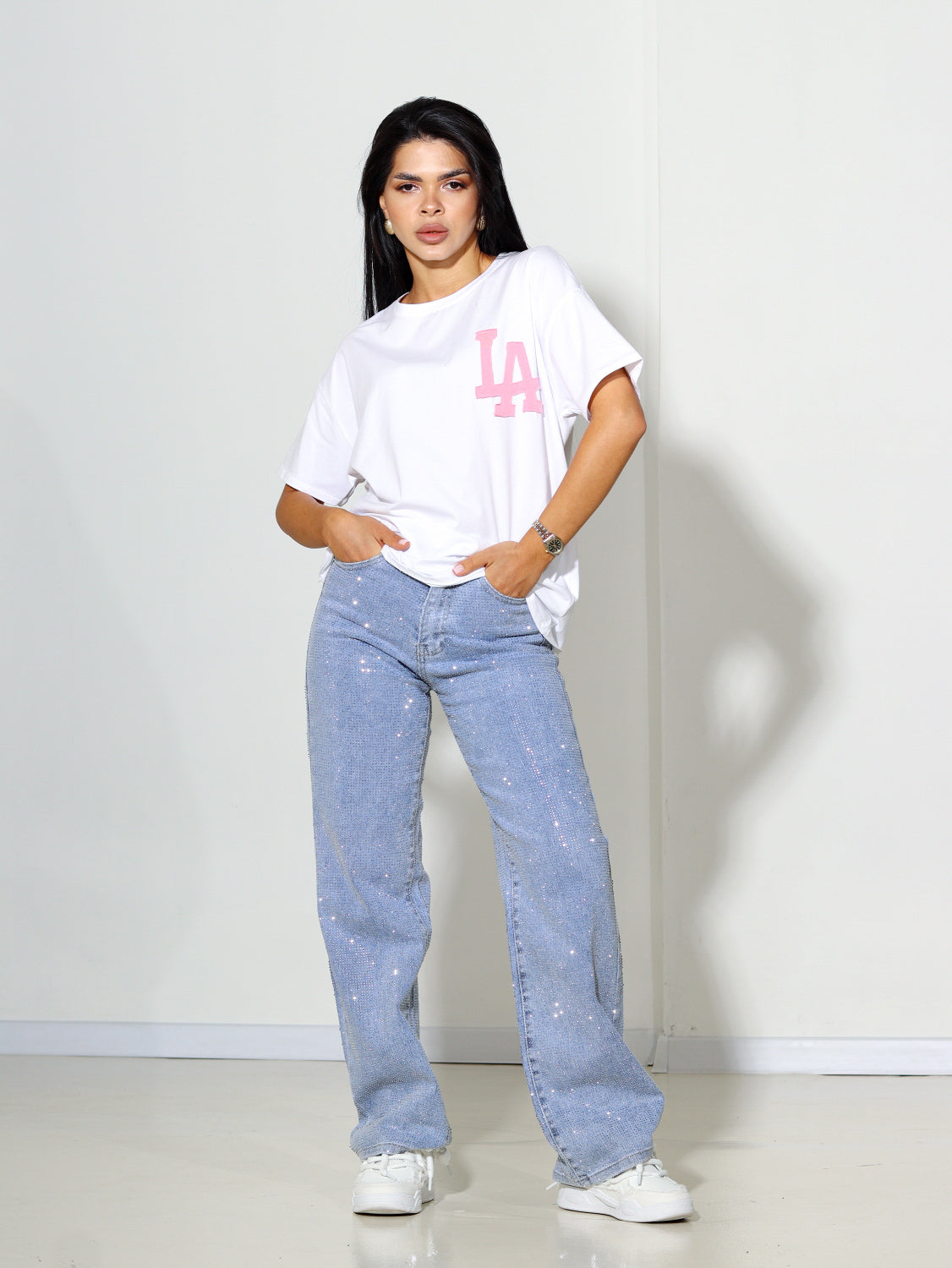 Balts 'LA' t-krekls - 14250