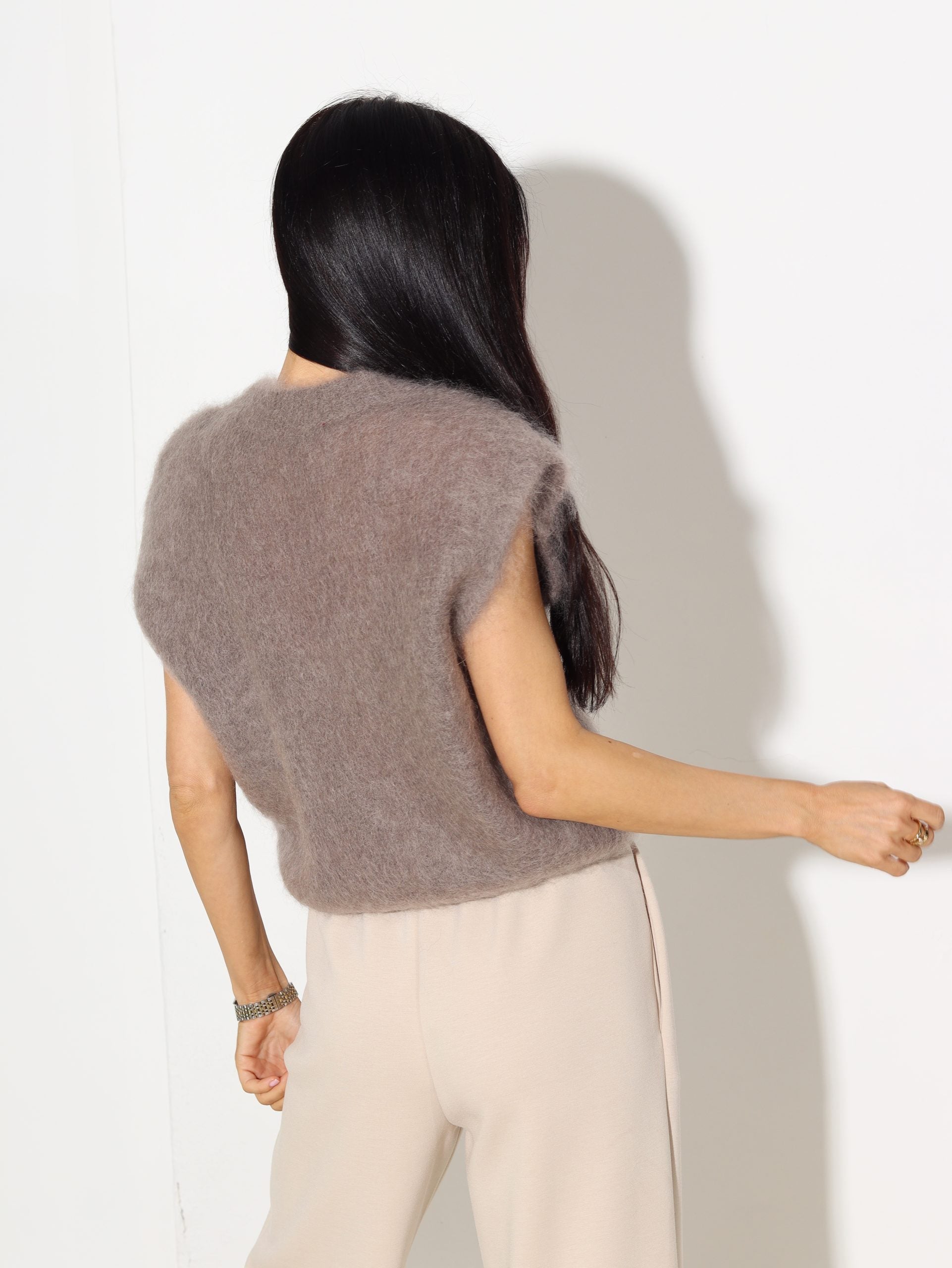 Taupes tonī mohēras veste - 16950