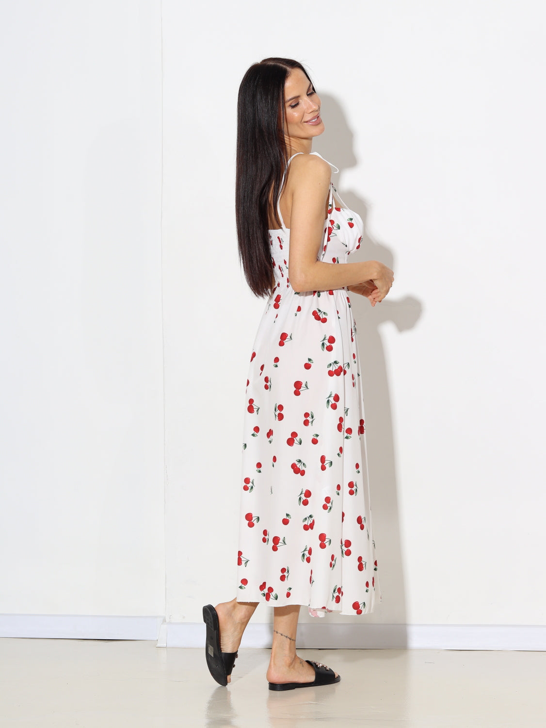 Balta, MIDI kleita "Ķirsītis" - 15563