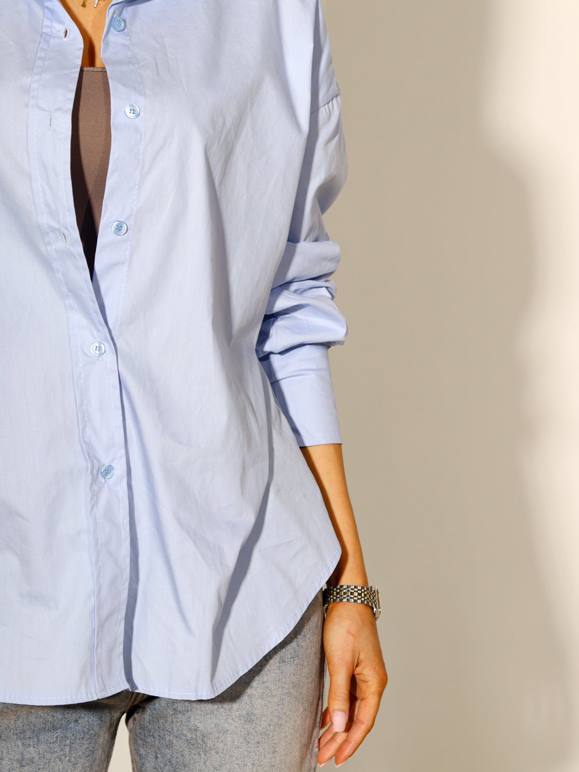 Zils kokvilnas 'Basic' krekls - 14320