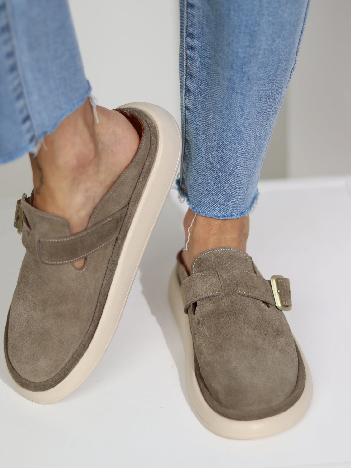 Hakī ar vaļēju papēdi, dabīgā zamšāda - 15674