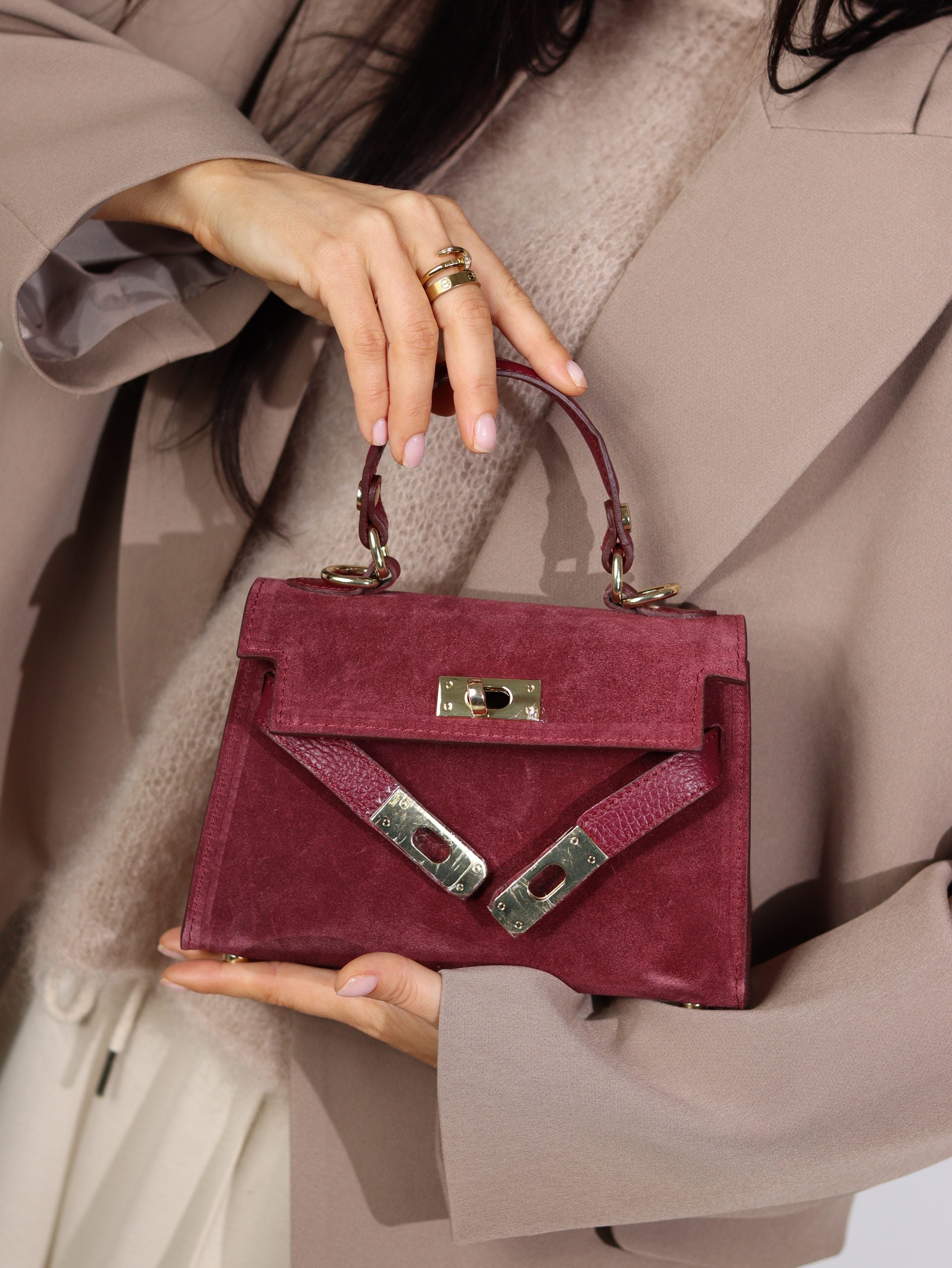 Violeta zamšādas soma "Mini klasika" - 16931