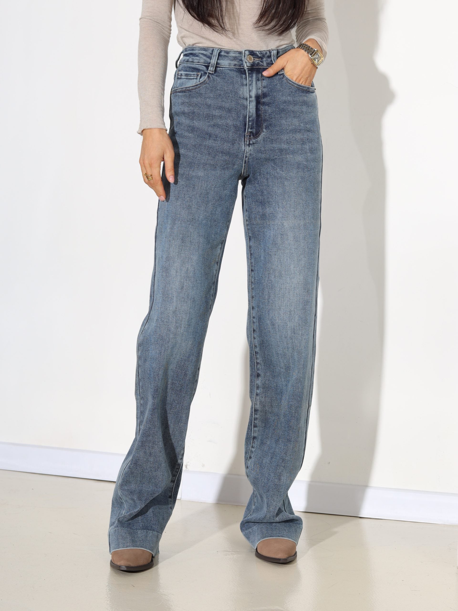 T.zilas Laulia džinsa bikses "Loose straight , extra long" - 17766