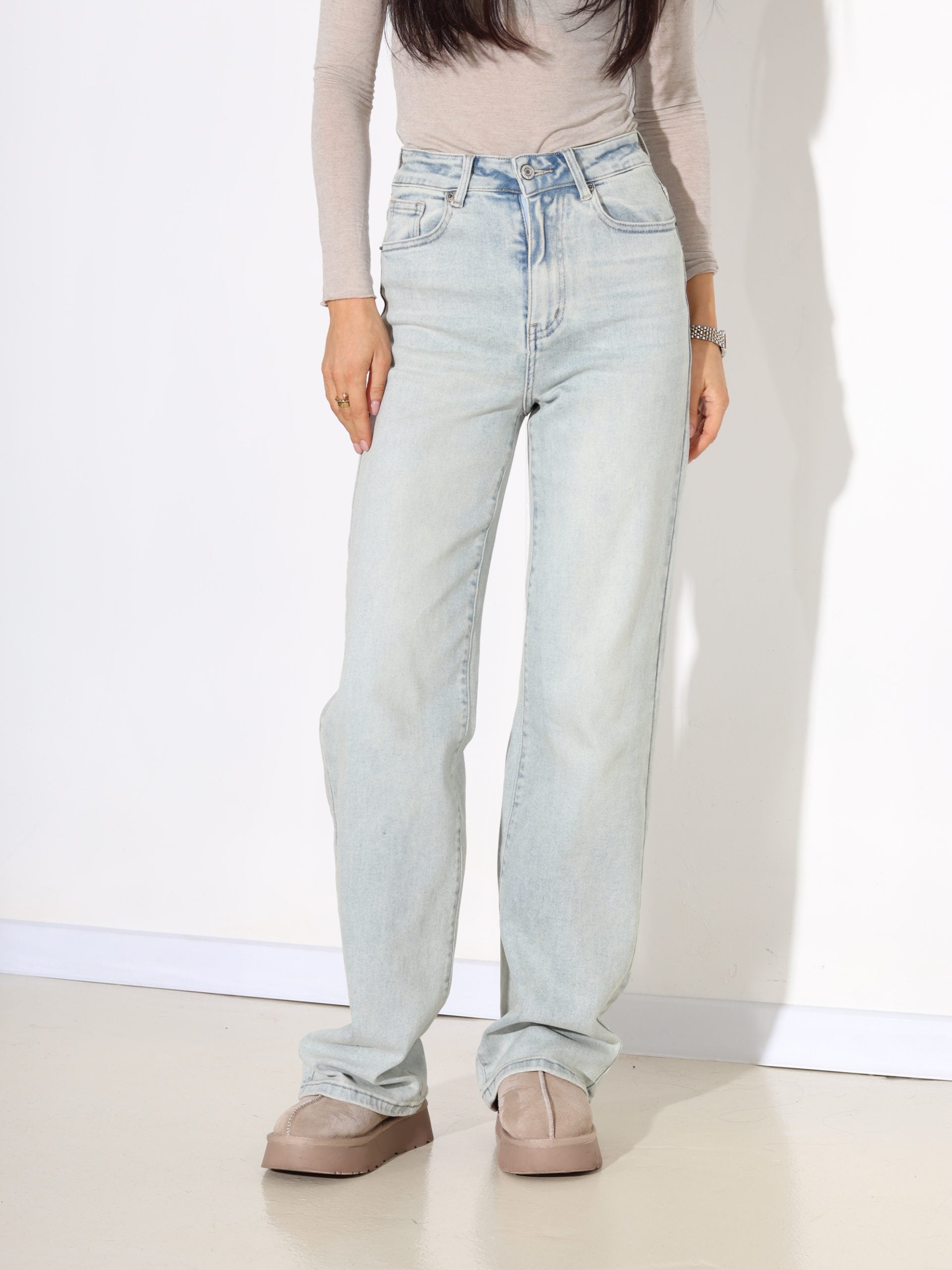 G.zilas taisna piegriezuma Laulia džinsa bikses "Wide leg" - 17767