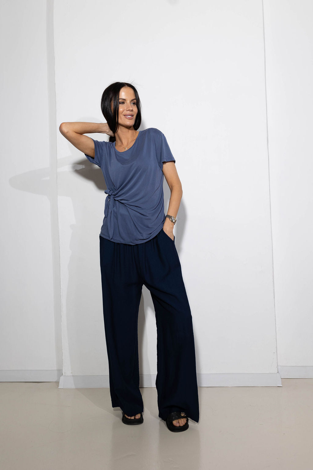 Zils, sānā sasienams tops - 14948