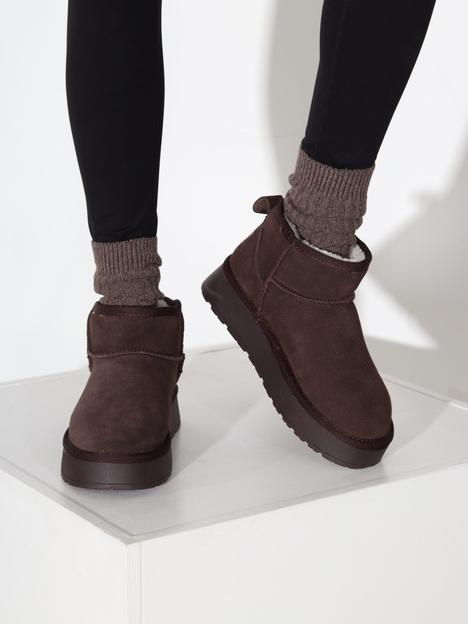 Šoko, d/zamšādas mini 'UGG' tipa zābaki - 17729