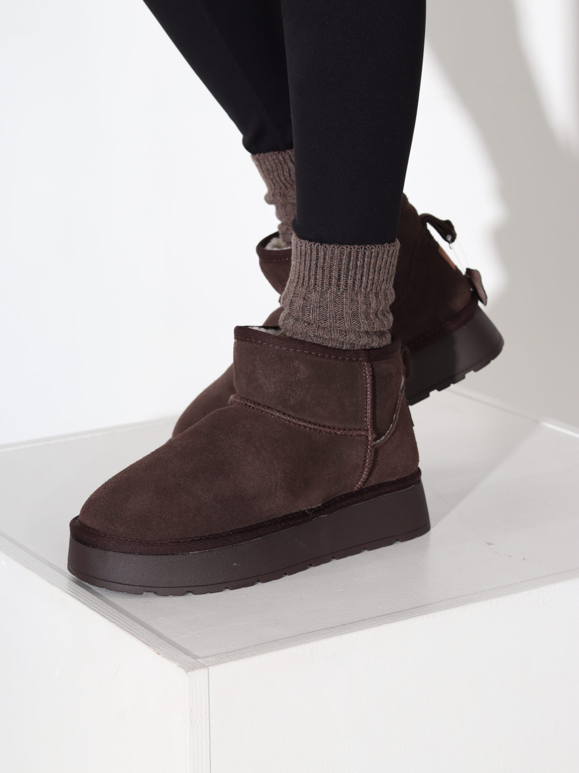 Šoko, d/zamšādas mini 'UGG' tipa zābaki - 17729