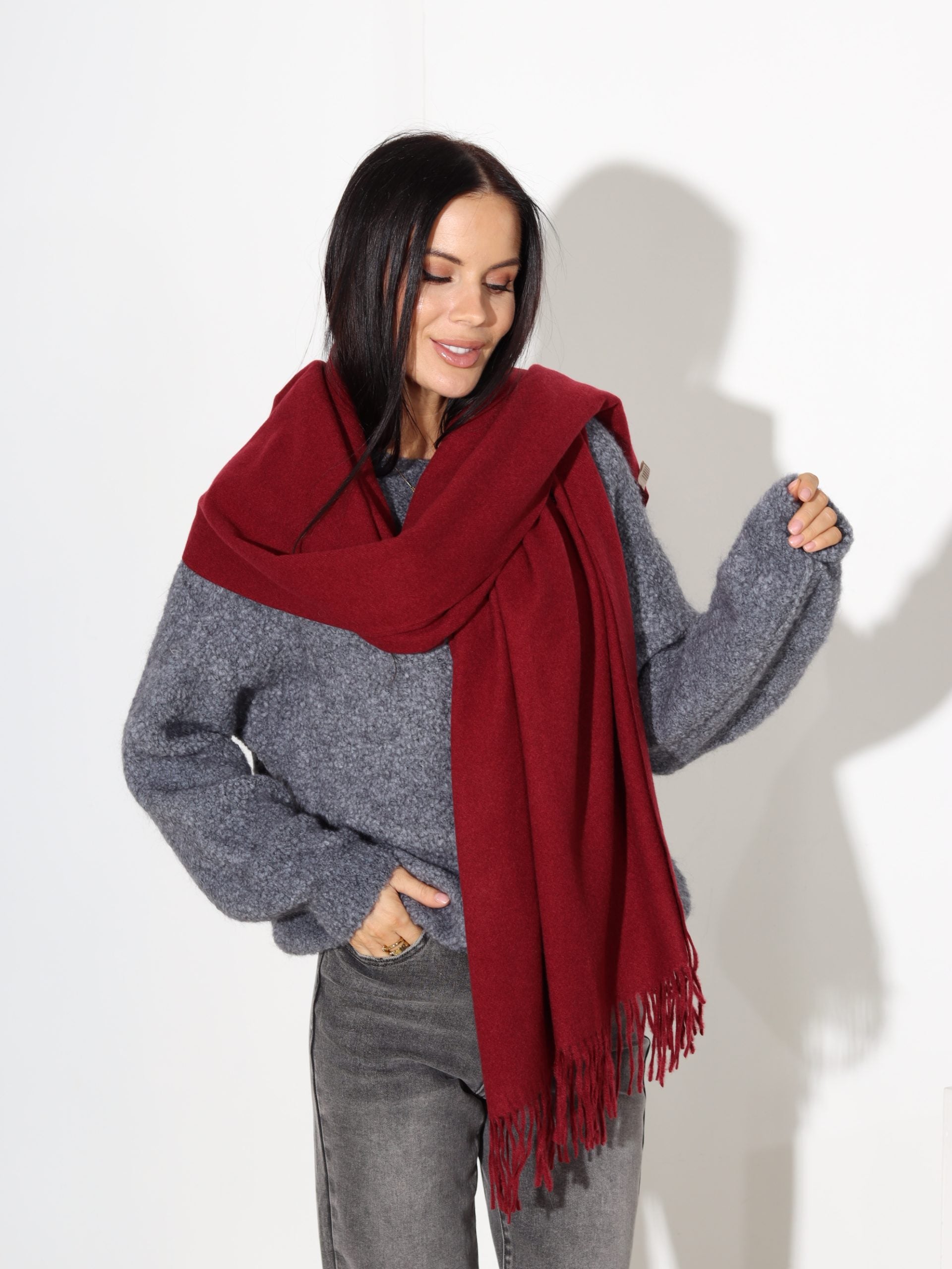 Bordo šalle 'Kašmira pieskāriens' - 17776