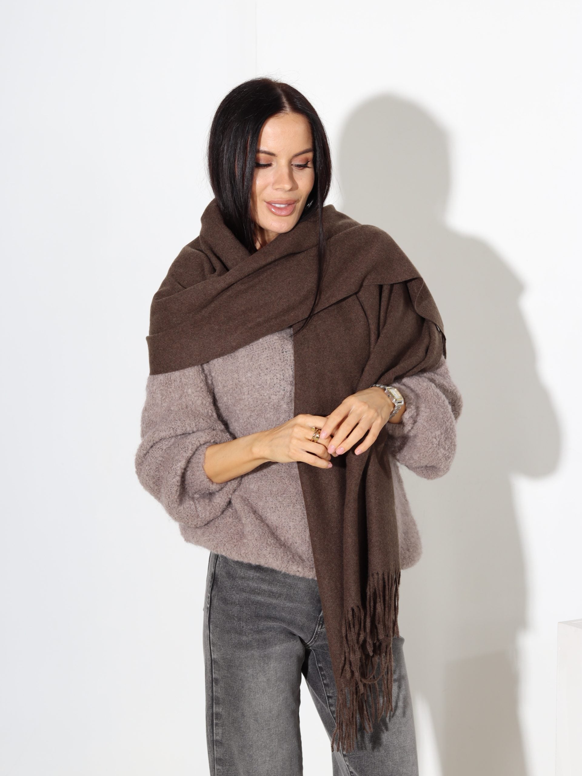 Šoko tonī šalle 'Kašmira pieskāriens' - 17774