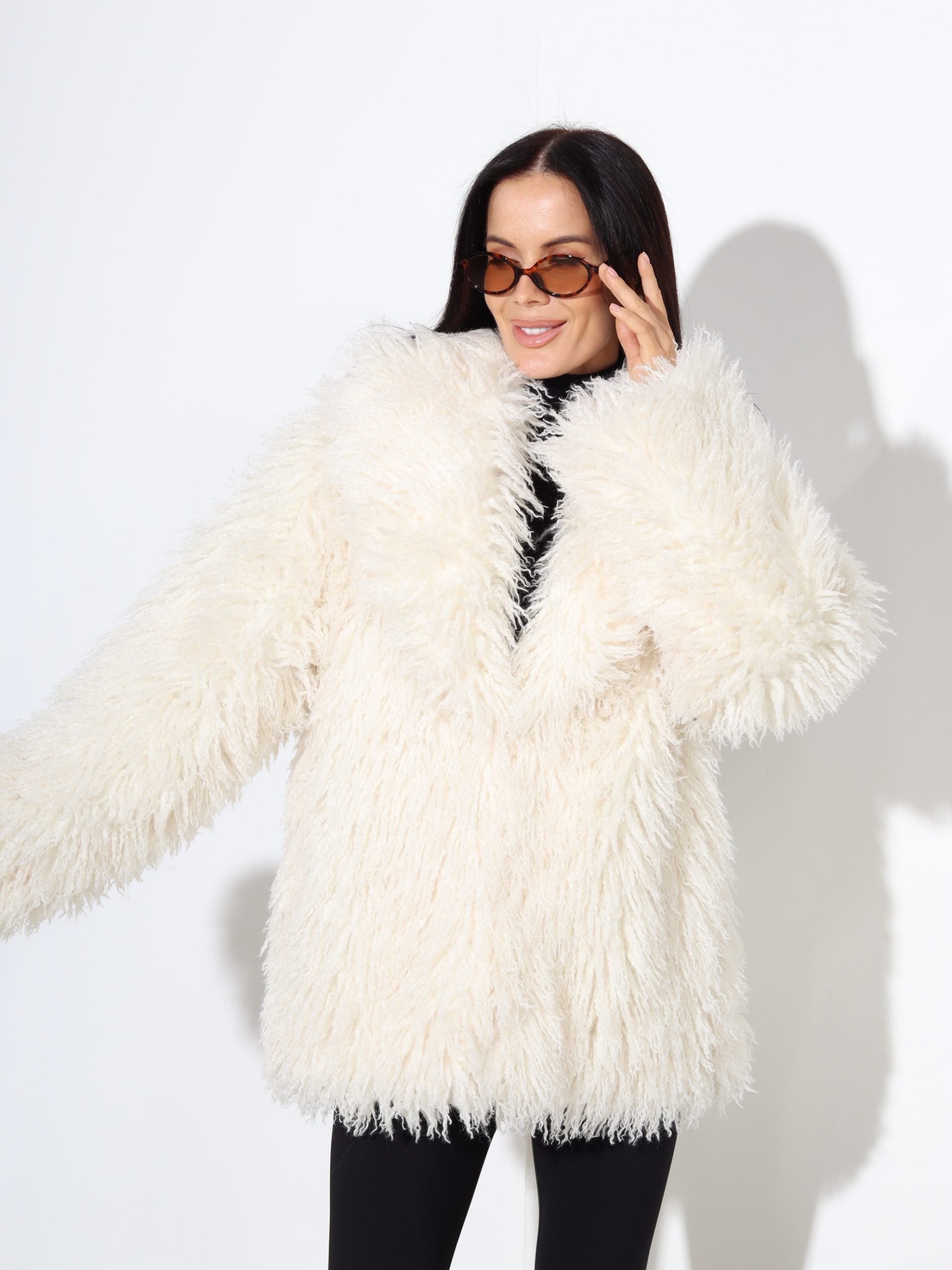 Balts, īss 'Bārnij' kažociņš - 17811