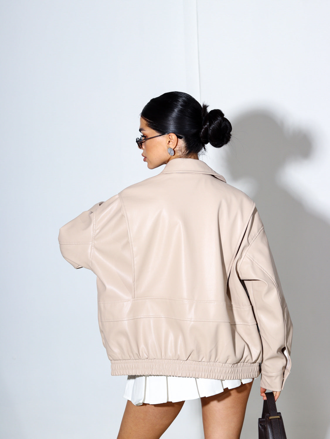 Bēšas krāsas m/ā ,,Bomber" jaka - 14419