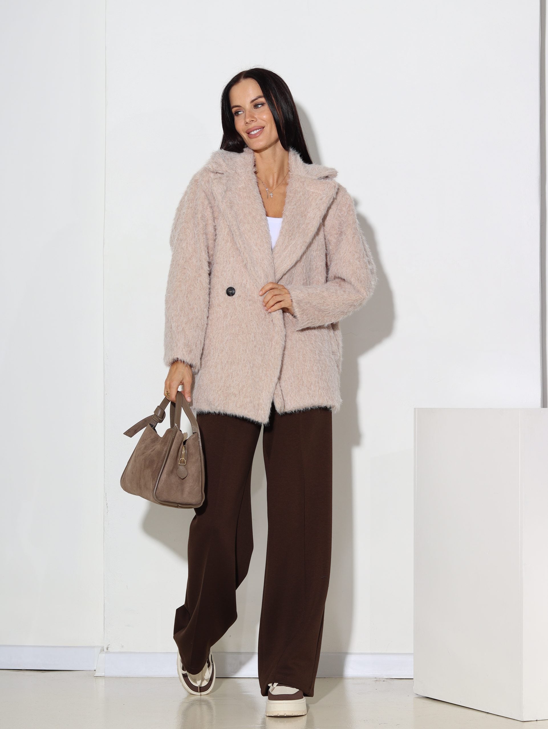 Bēšs m/ā kažoks/virsjaka "Beberītis" - 16411