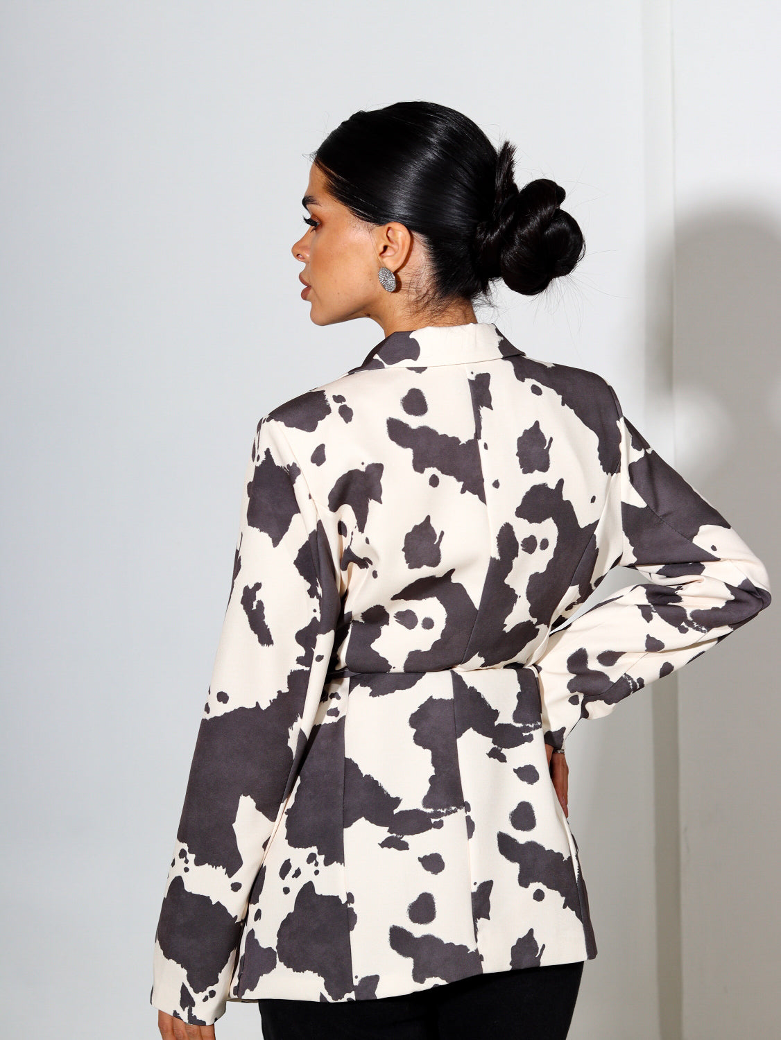 Pelēka dzīvnieku raksta žakete - 14437