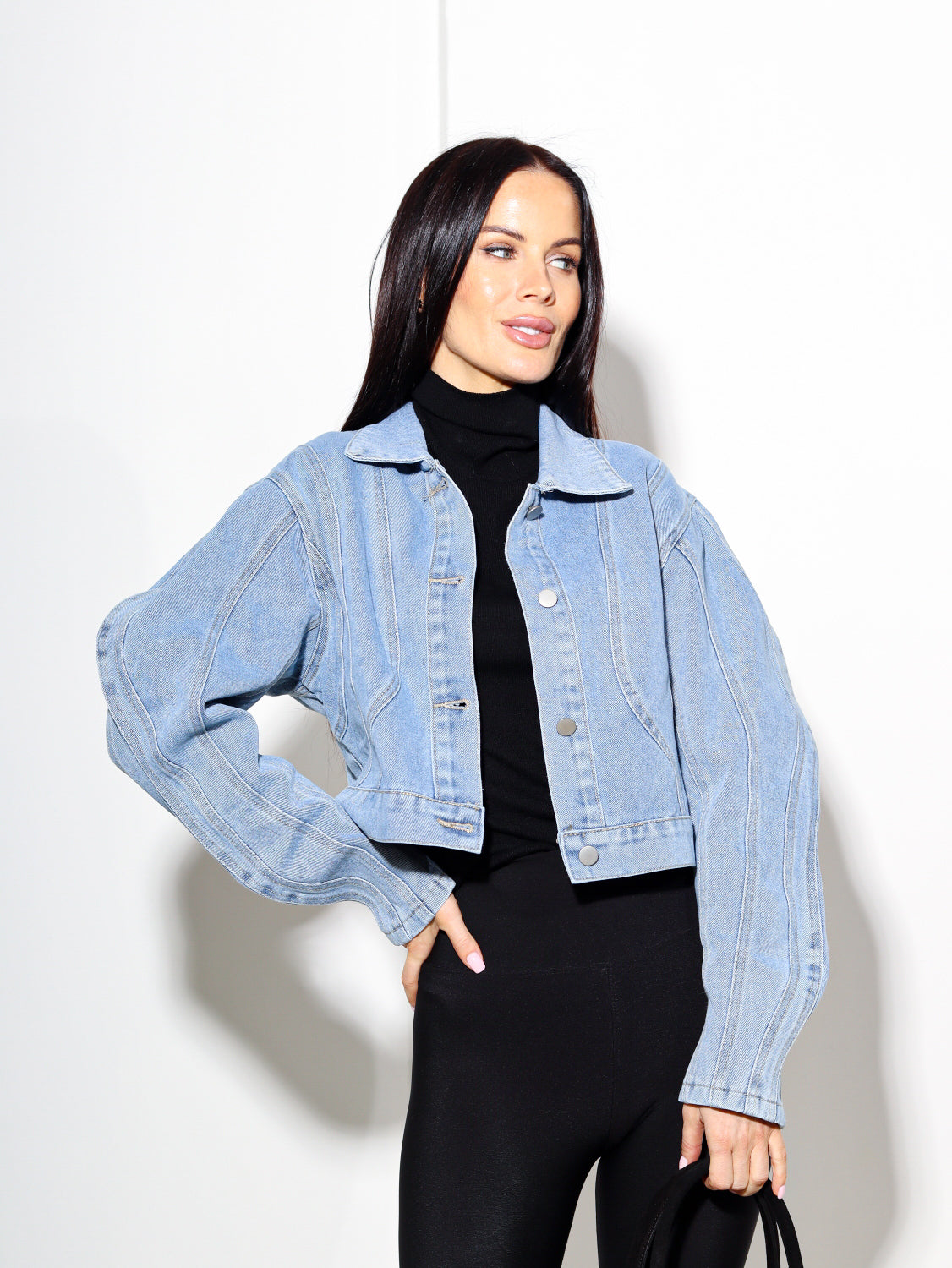 Zila, īsa džinsa jaka - 13895