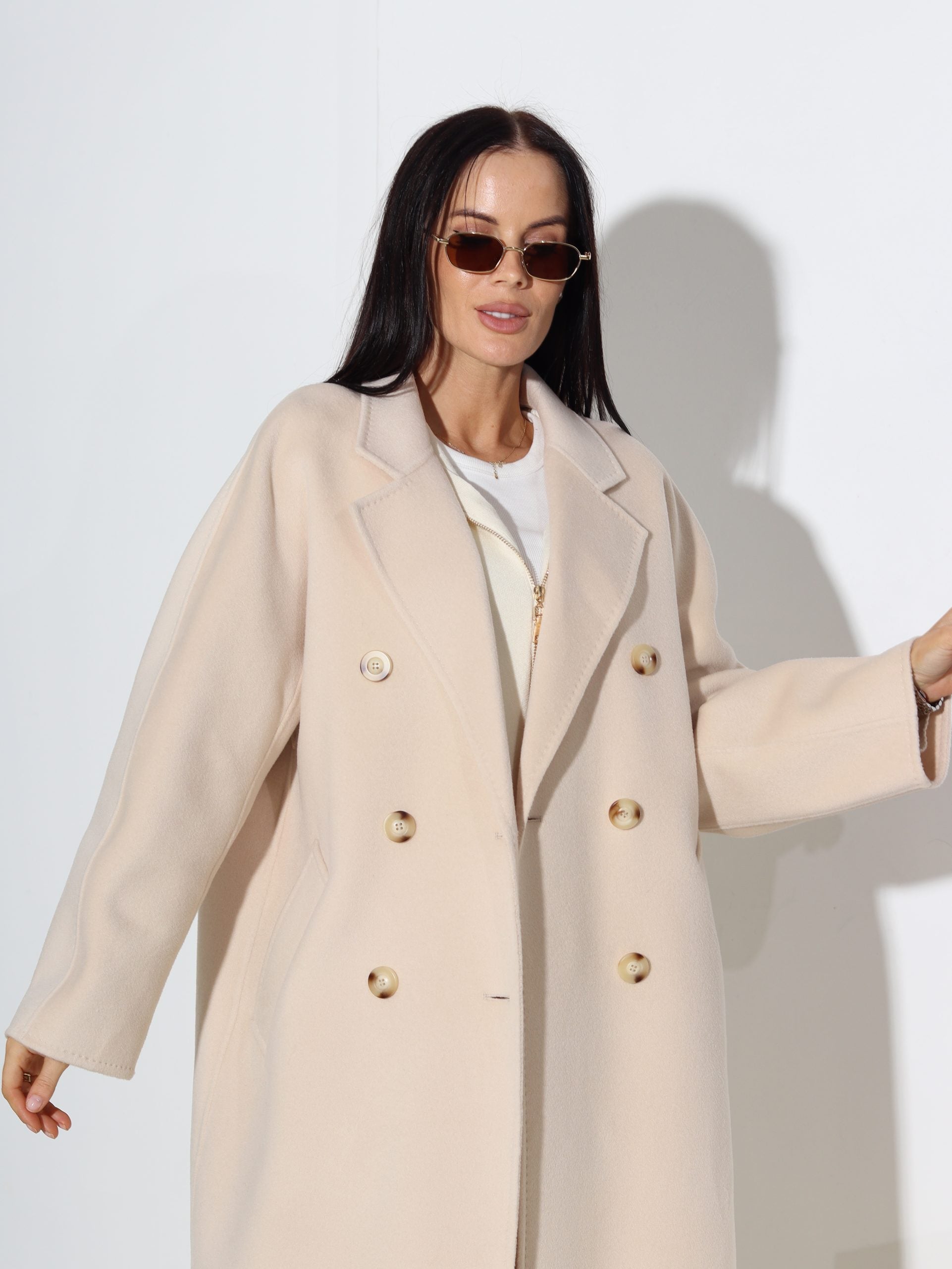 Bēšas kāsas 'Lara' mētelis - 16455