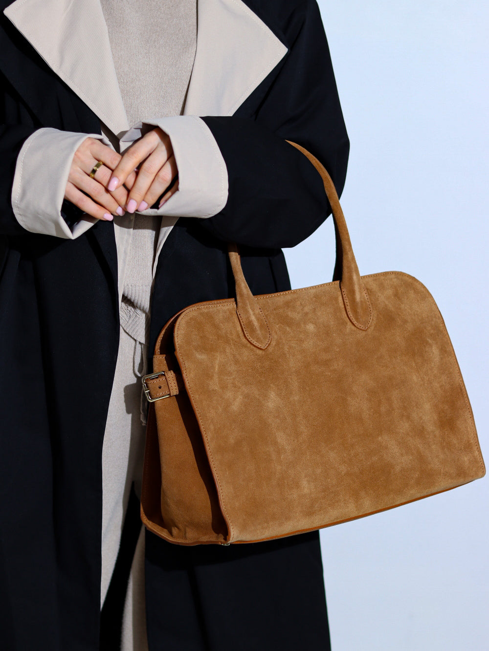 Camel / brūnā zamšādas liela rokassoma - 13910