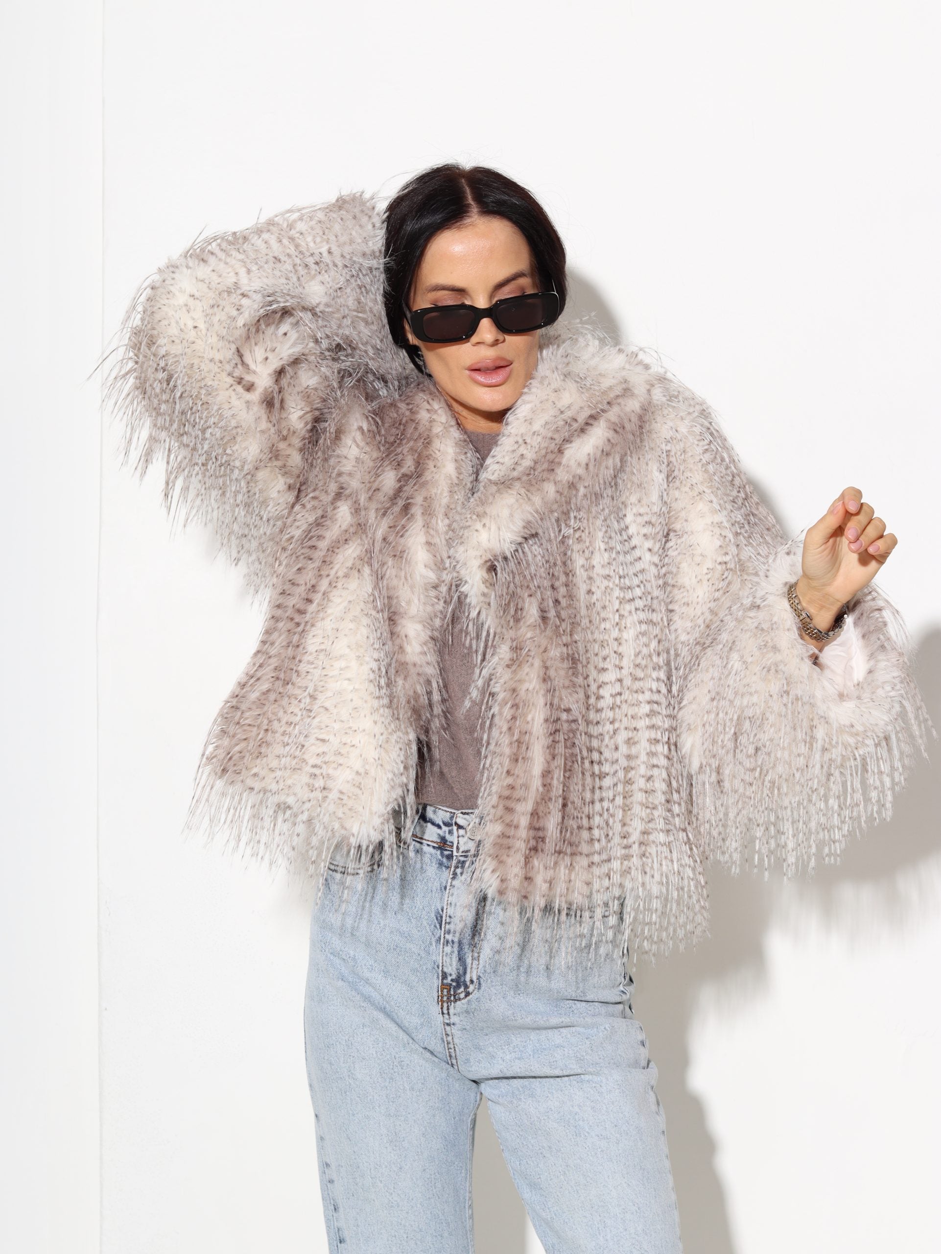 Balts+pelēks m/ā kažociņš "Raibumiņš"- 17082