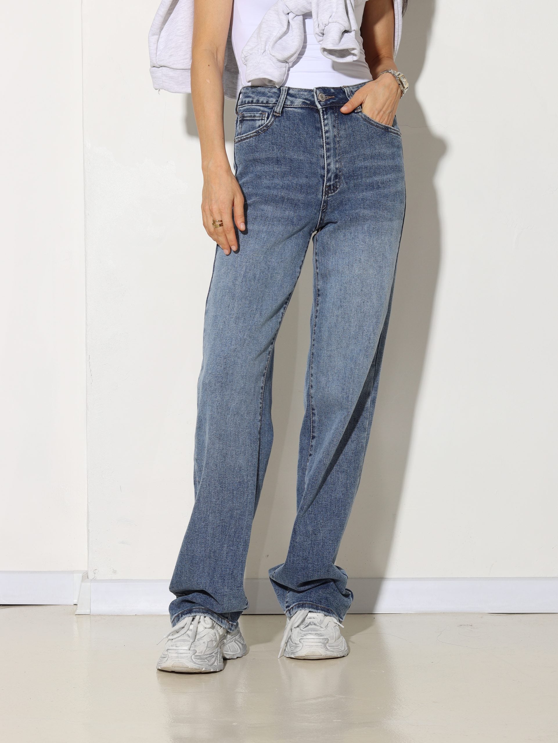 Zili Laulias firmas džinsi ,,Loose straight strech extra long '' - 15814