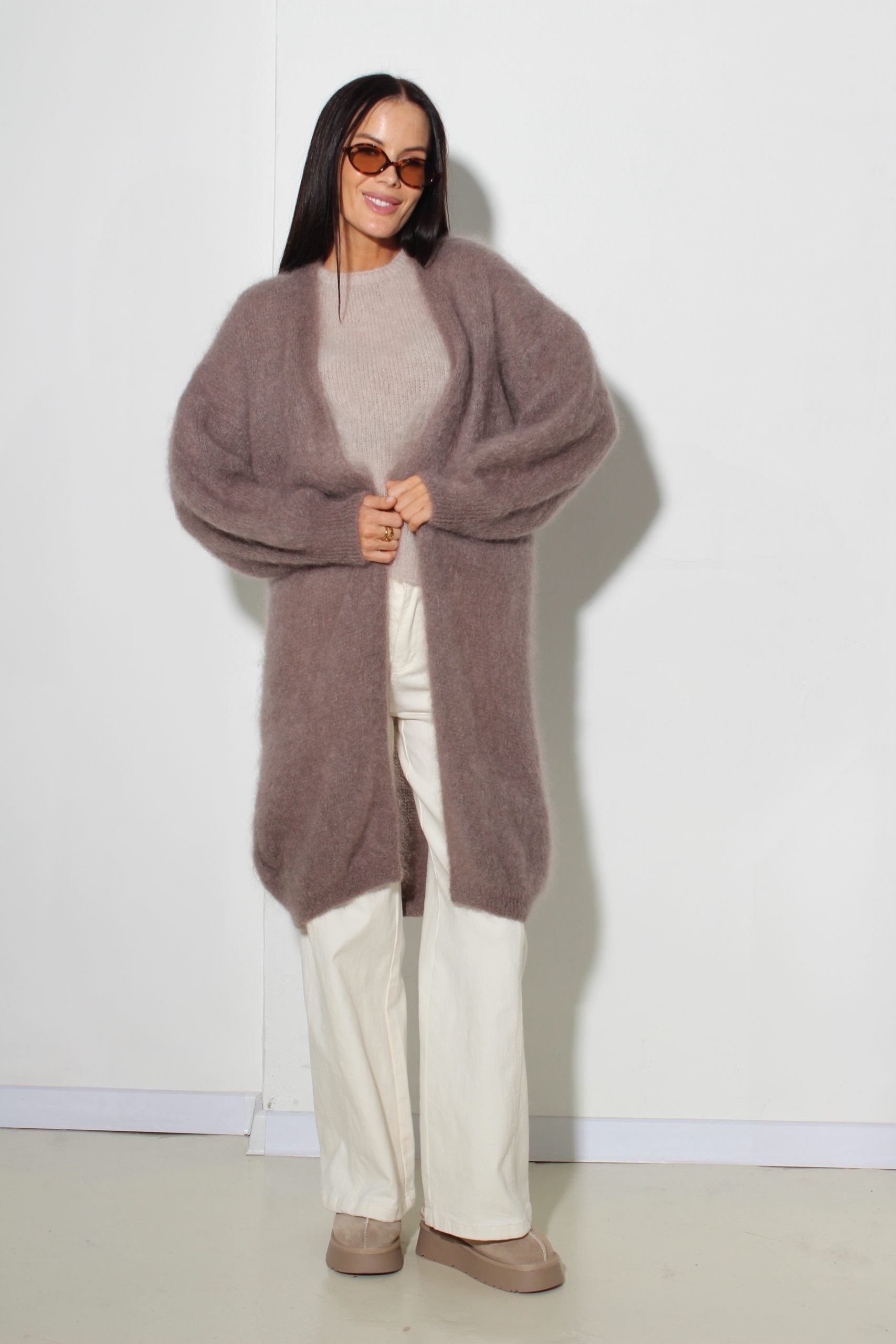 Taupe gara Mohēras jaka - 16062